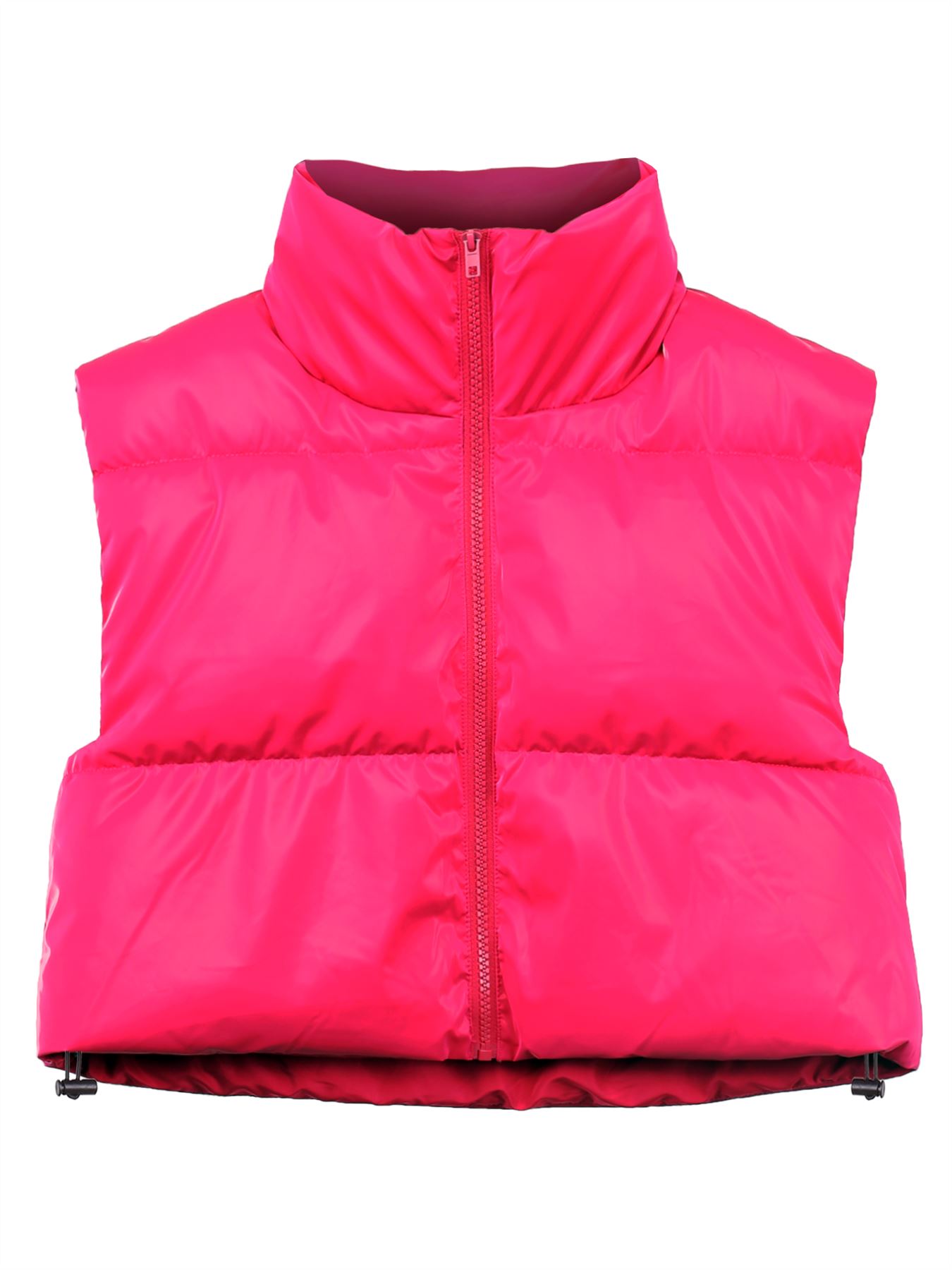 Crop Lightweight Sleeveless Warm Padded Outerwear Puffer Vest - Picture 38 of 41