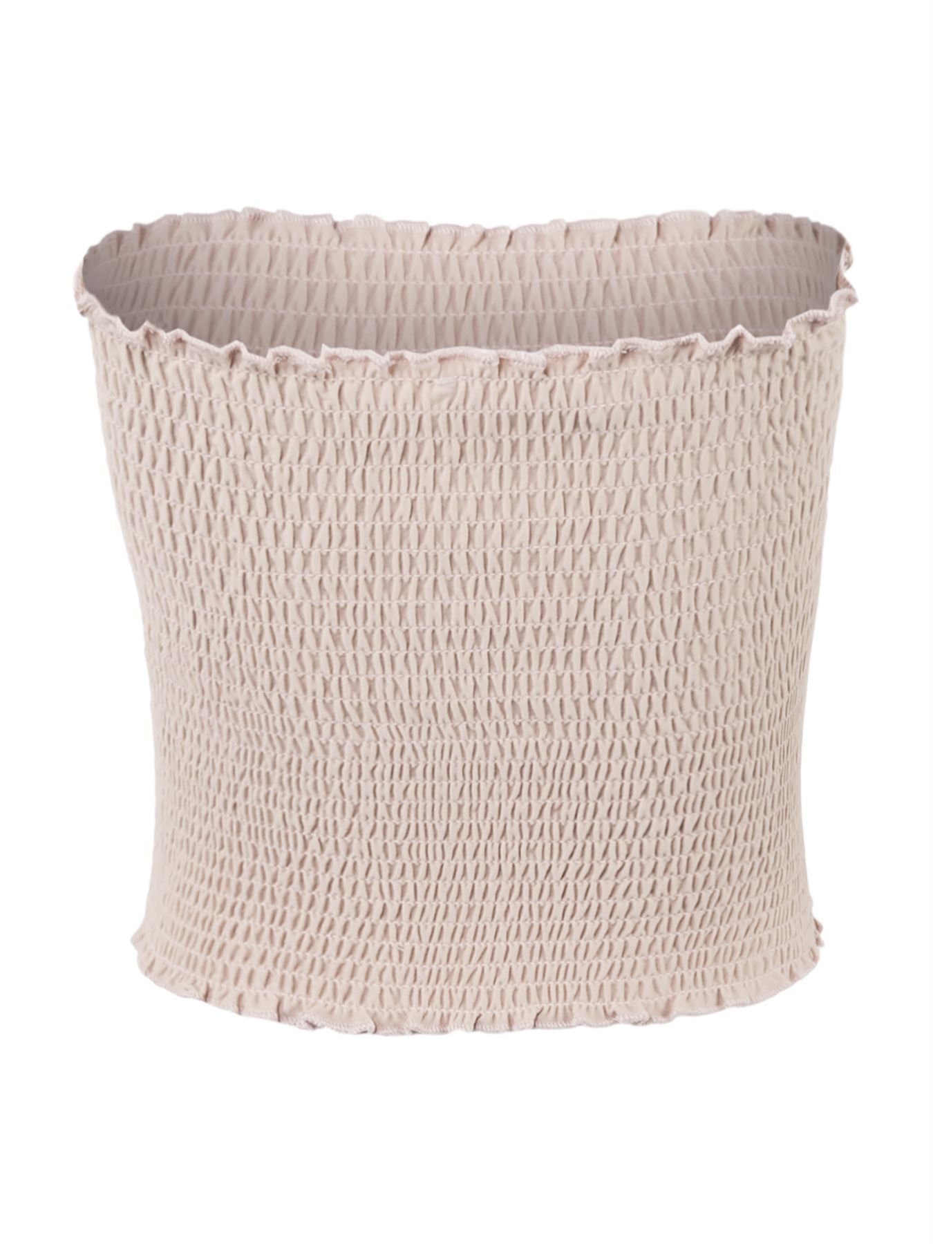 Sexy Fitted Strapless Cotton Smocked Tube Crop Tops - Picture 48 of 116