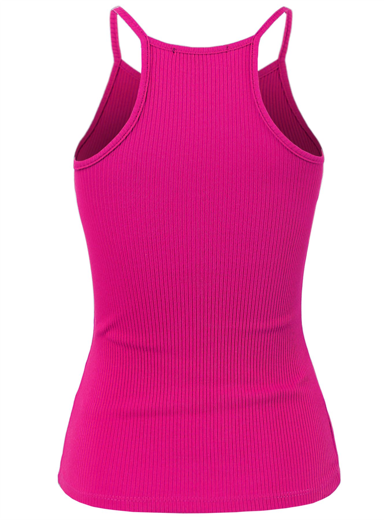 Ribbed High Square Halter Neck Racerback Cami Top - Picture 82 of 120