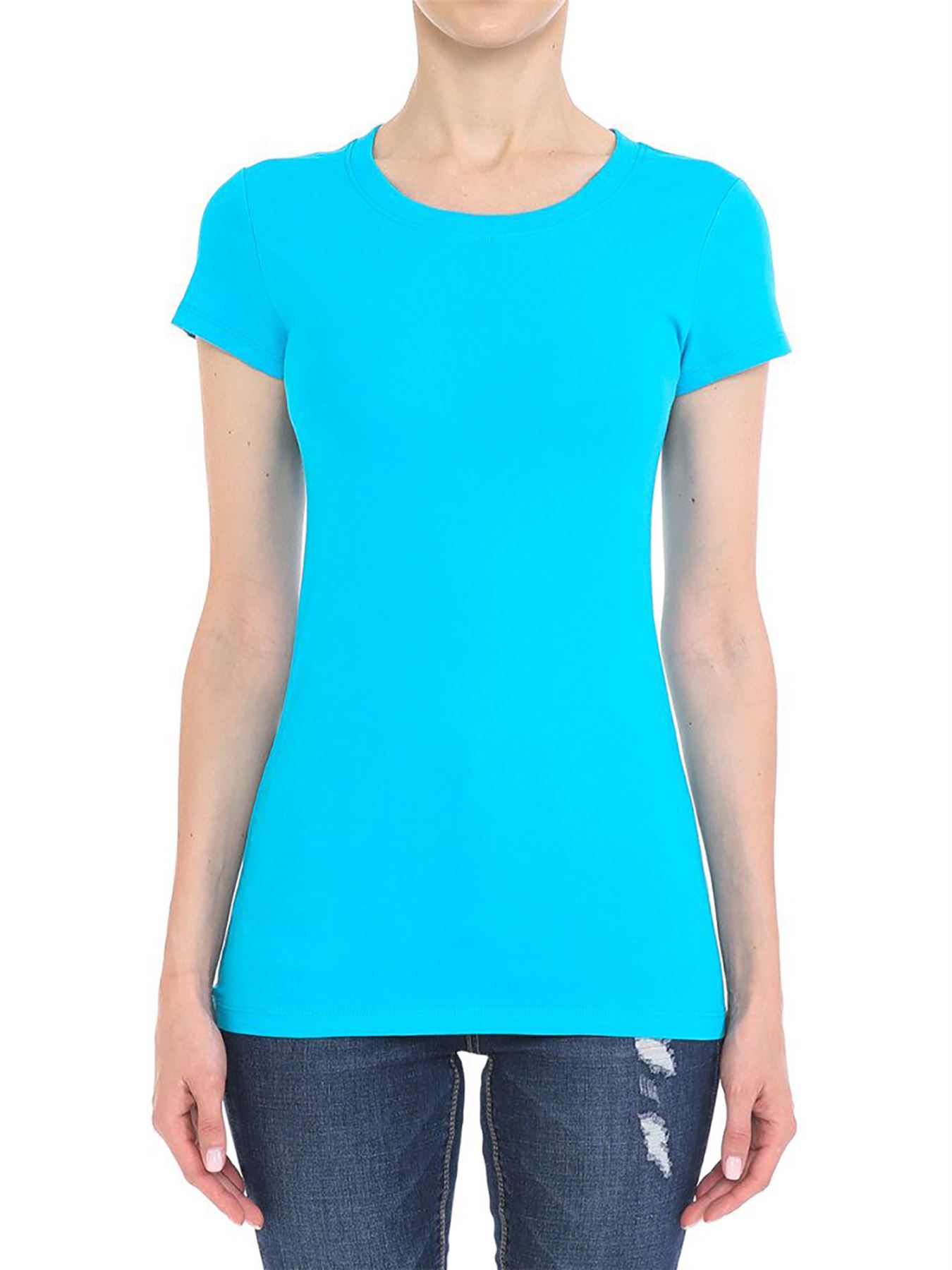 Crew Neck Short Sleeve Basic Top Shirts - Picture 20 of 21
