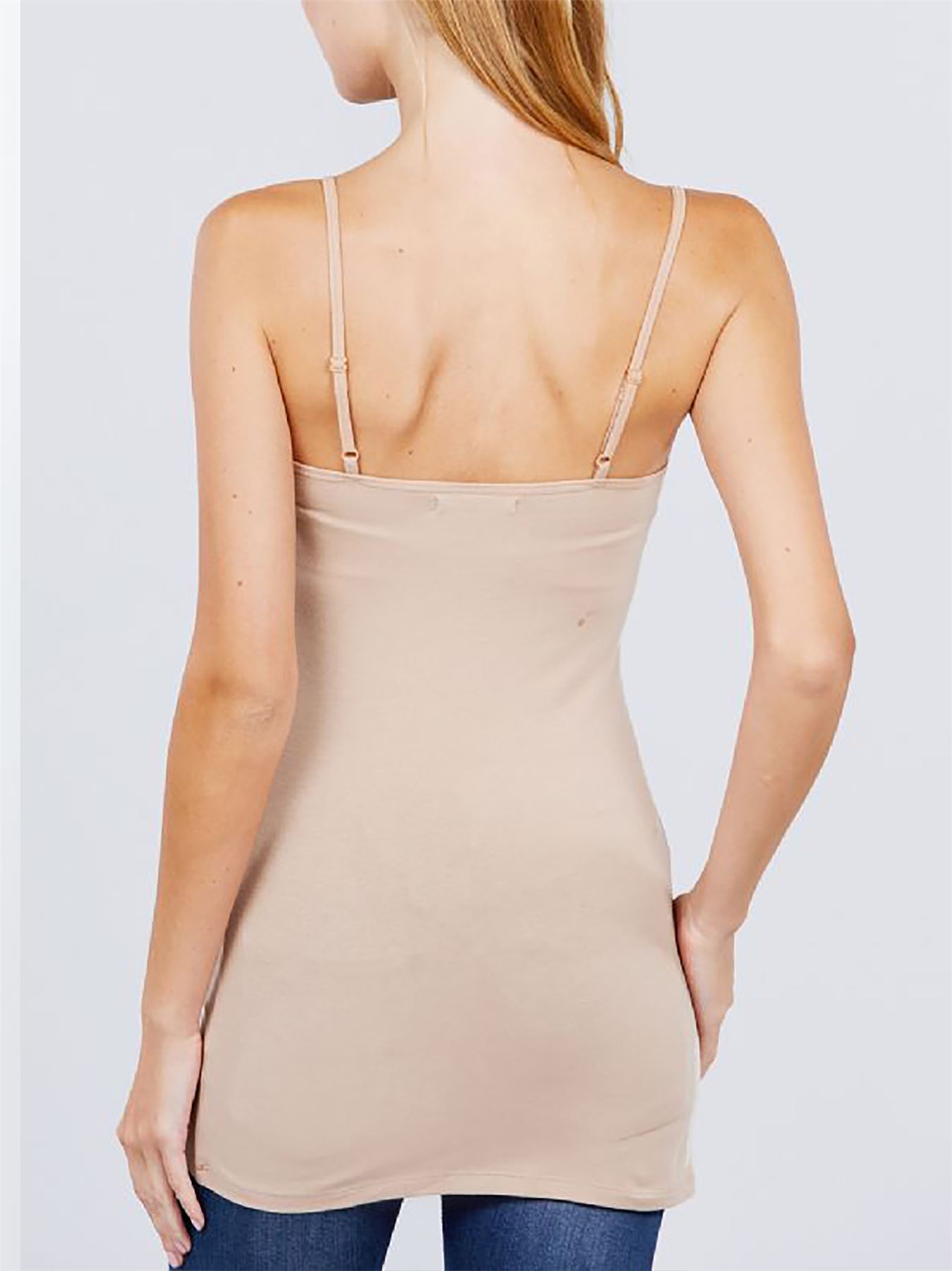Basic Long Line Adjustable Spaghetti Strap Cami Tank Tops - Picture 56 of 150