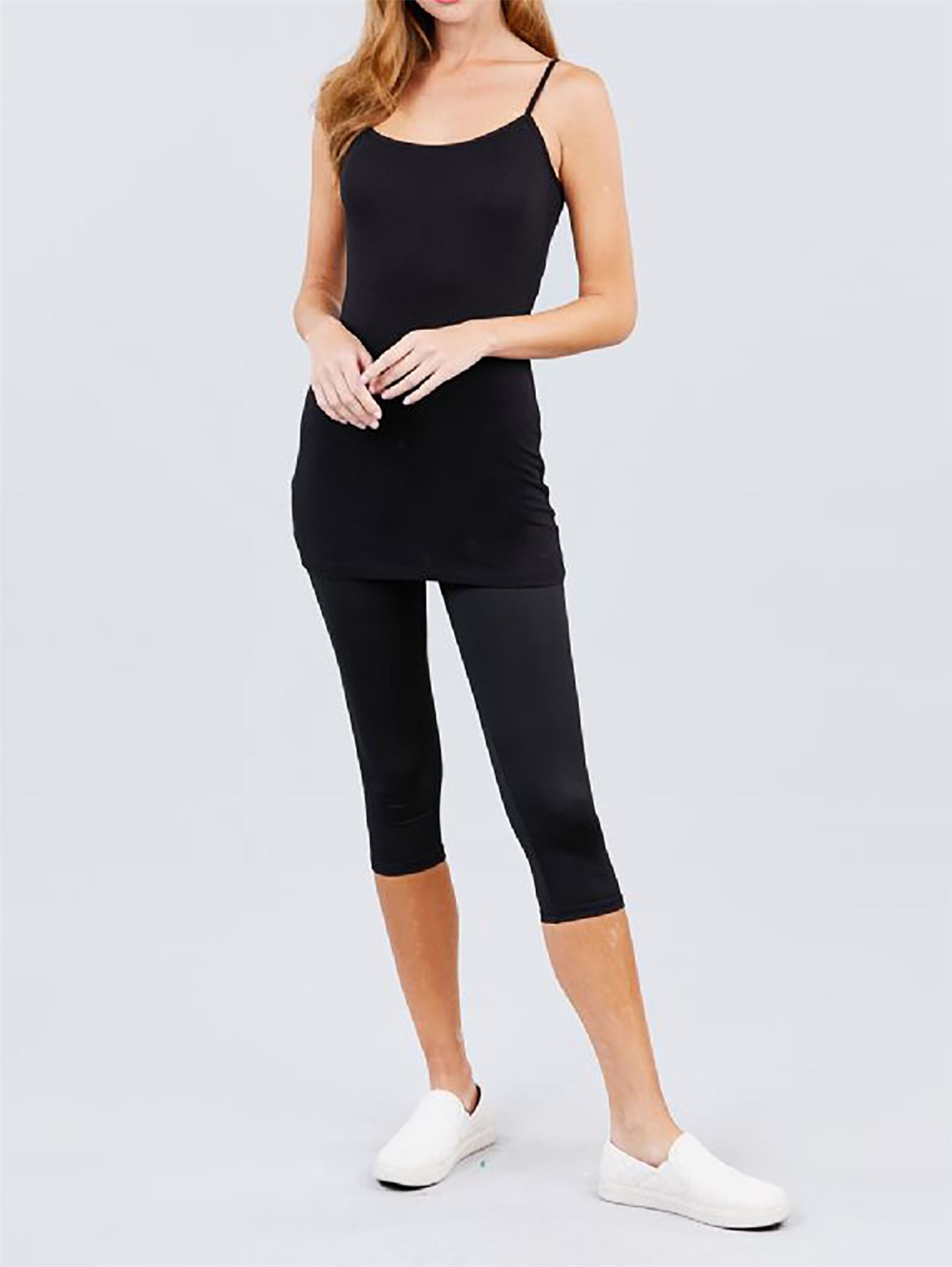 Basic Long Line Adjustable Spaghetti Strap Cami Tank Tops - Picture 5 of 150