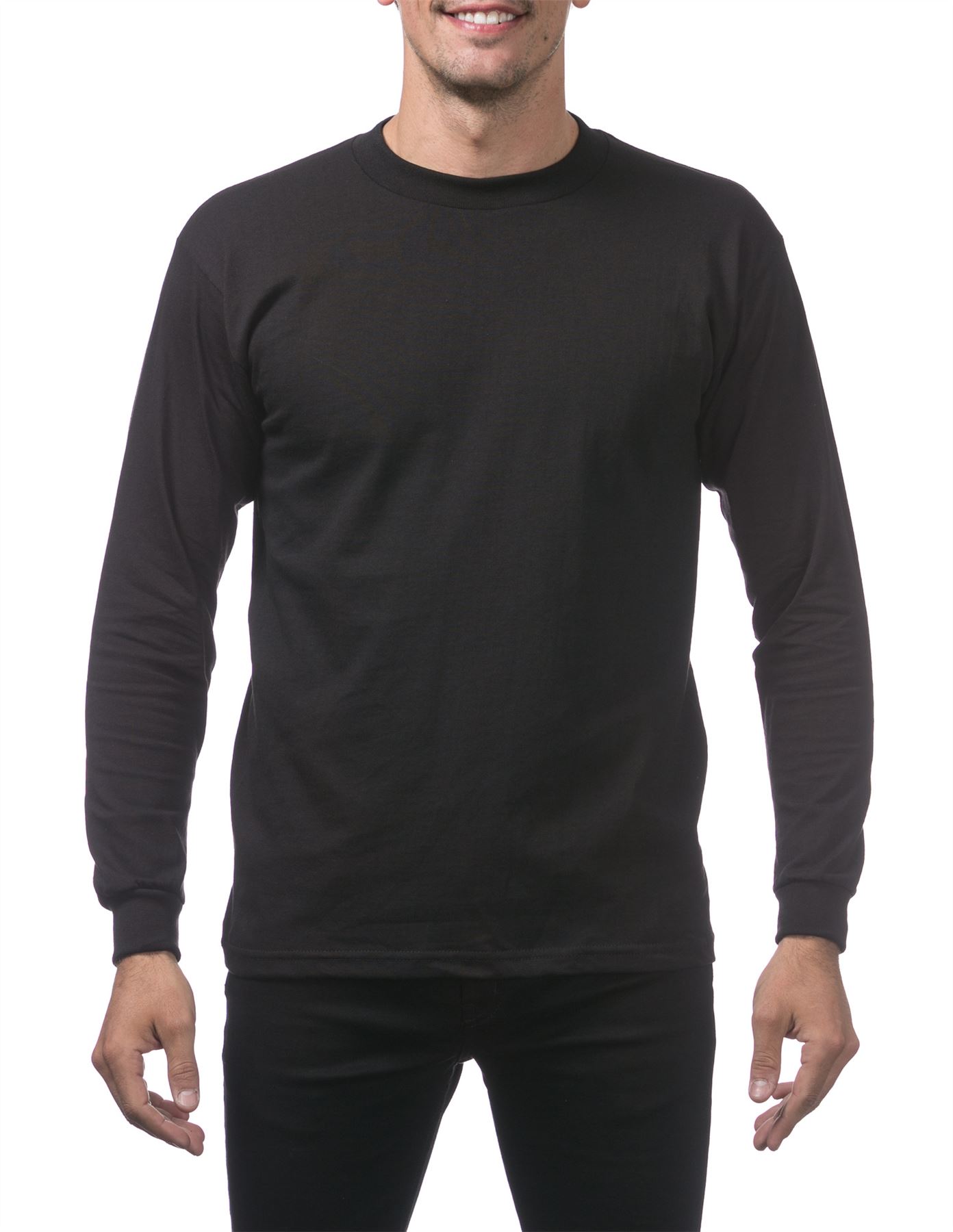 Pro Club Heavyweight Cotton Long Sleeve Crew Neck T-shirt - Picture 2 of 90
