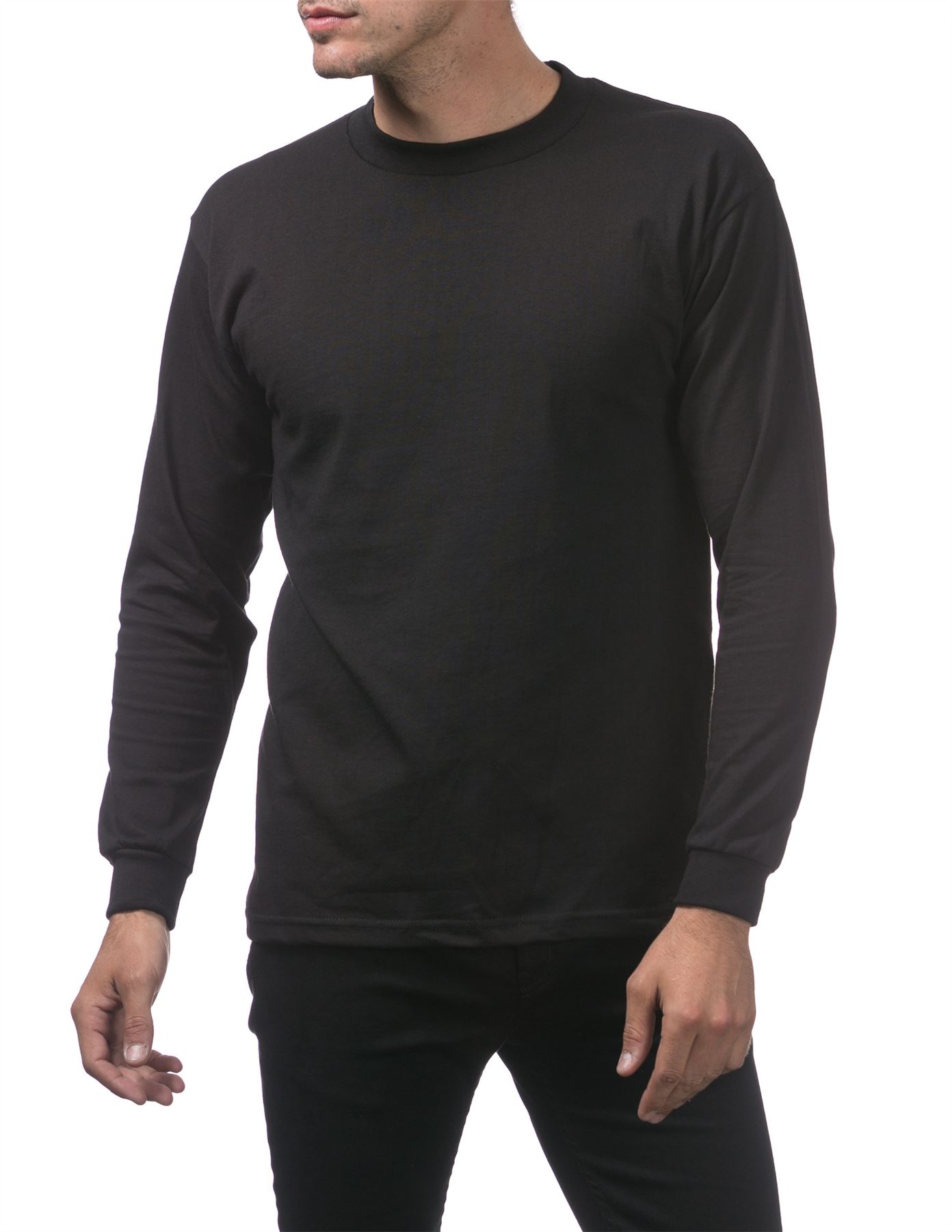 Pro Club Heavyweight Cotton Long Sleeve Crew Neck T-shirt - Picture 5 of 90