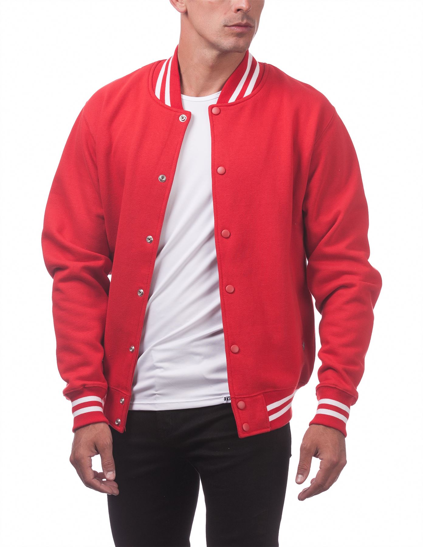 Men's Varsity Fleece Baseball Jacket - Picture 35 of 41