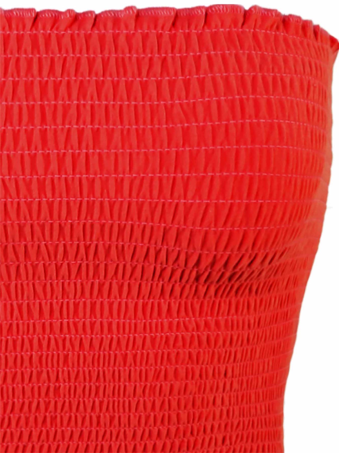 Sexy Fitted Strapless Cotton Smocked Tube Crop Tops - Picture 101 of 116