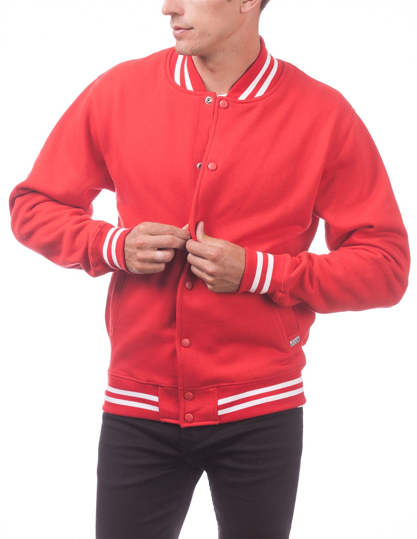 Men's Varsity Fleece Baseball Jacket - Picture 34 of 41