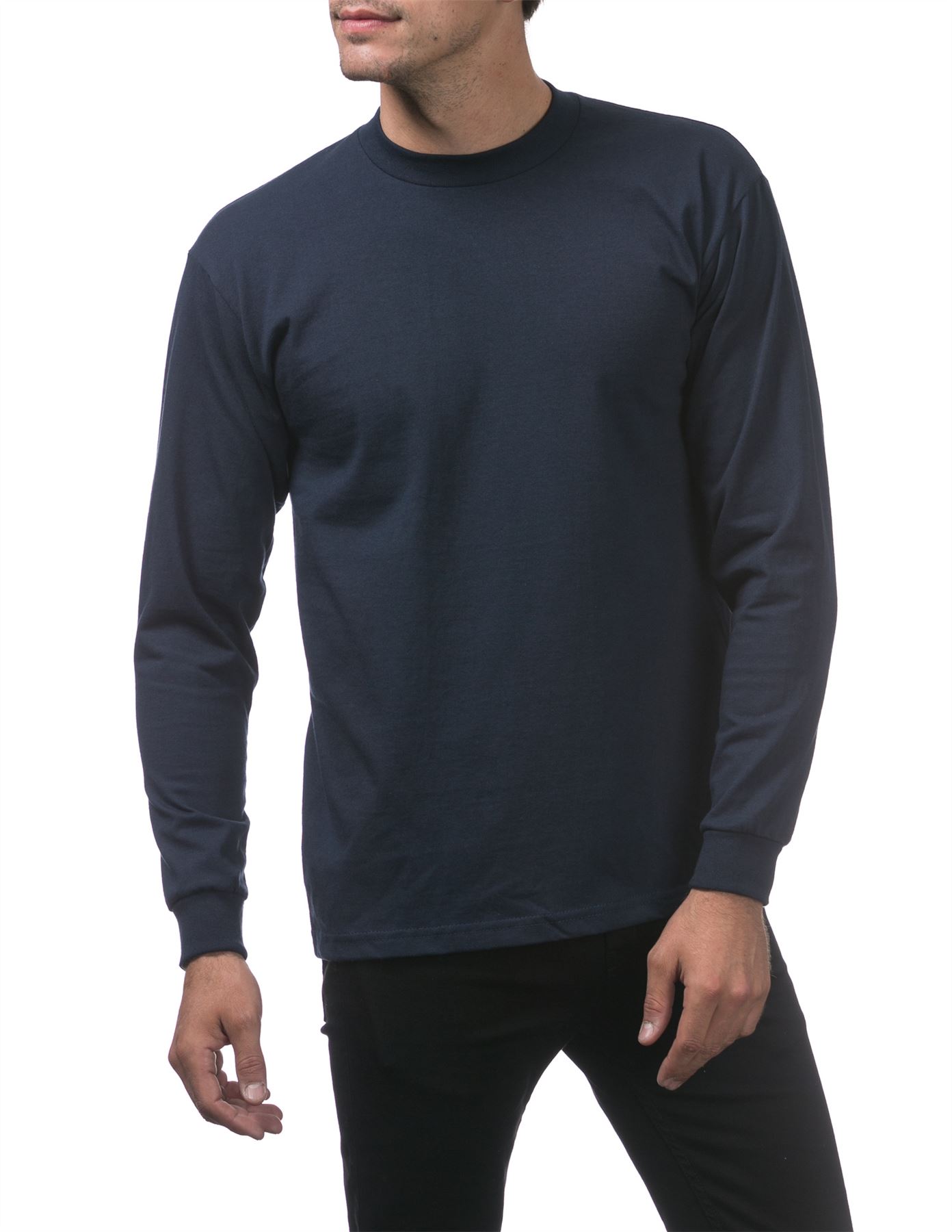 Pro Club Heavyweight Cotton Long Sleeve Crew Neck T-shirt - Picture 64 of 90