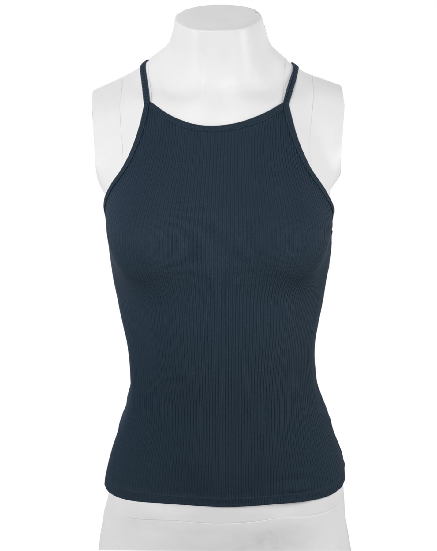 Ribbed High Square Halter Neck Racerback Cami Top - Picture 78 of 120