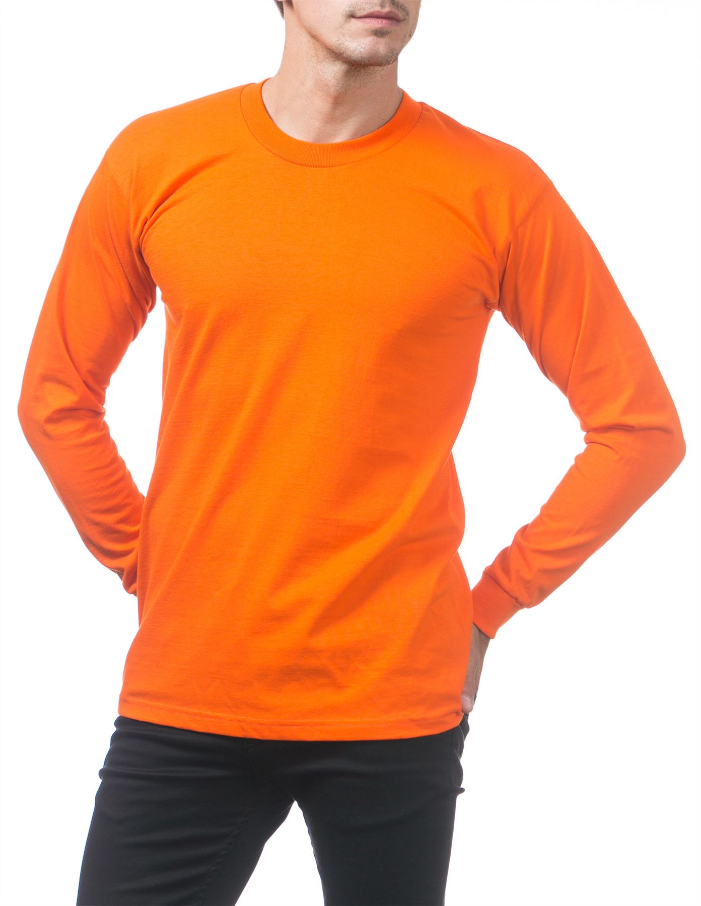 Pro Club Heavyweight Cotton Long Sleeve Crew Neck T-shirt - Picture 69 of 90