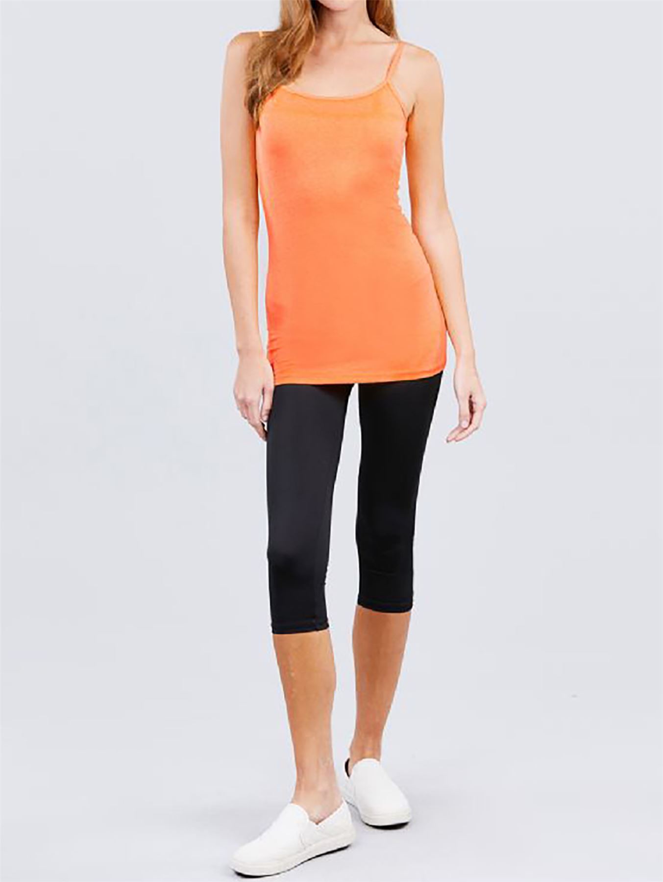 Basic Long Line Adjustable Spaghetti Strap Cami Tank Tops - Picture 73 of 150