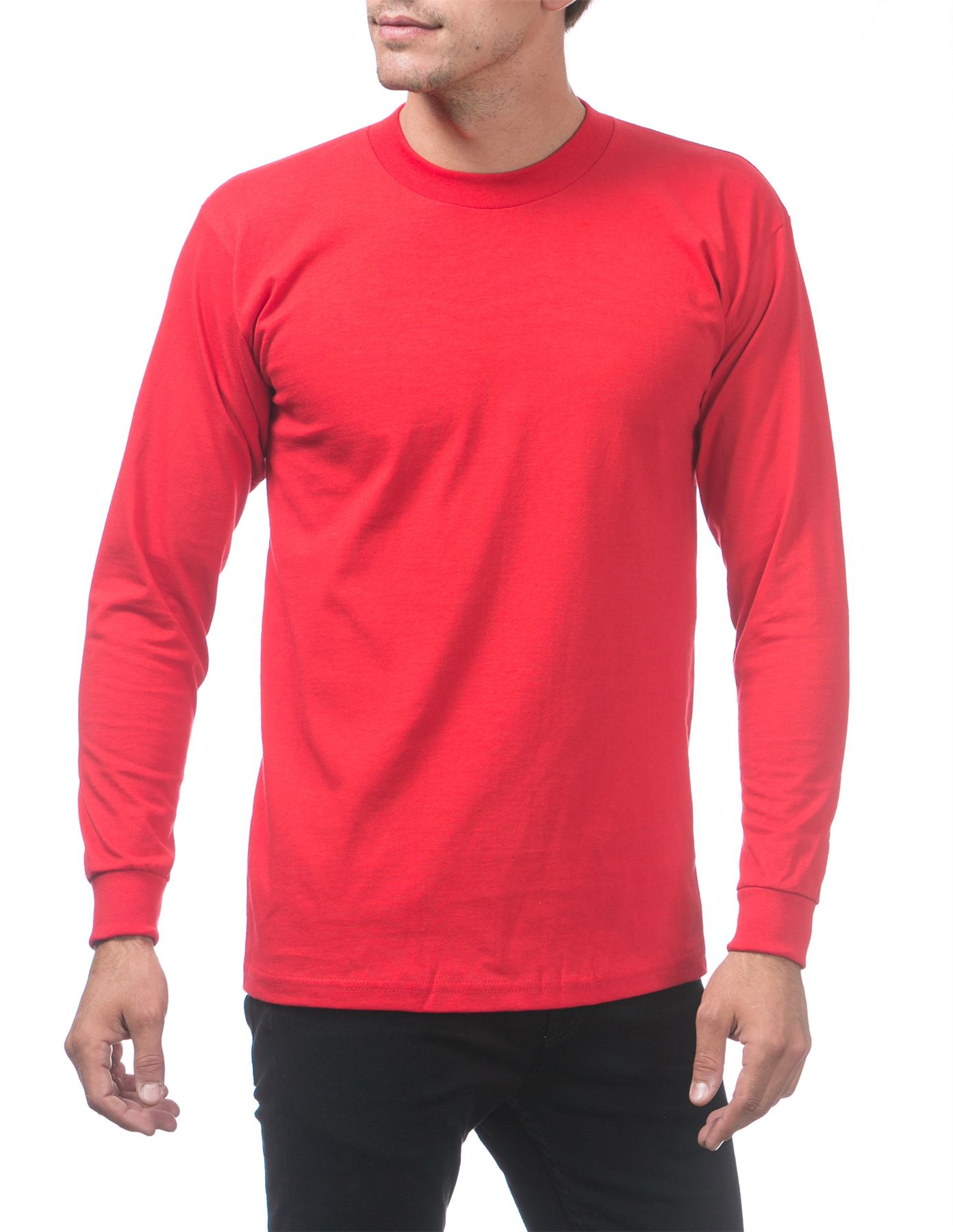 Pro Club Heavyweight Cotton Long Sleeve Crew Neck T-shirt - Picture 76 of 90