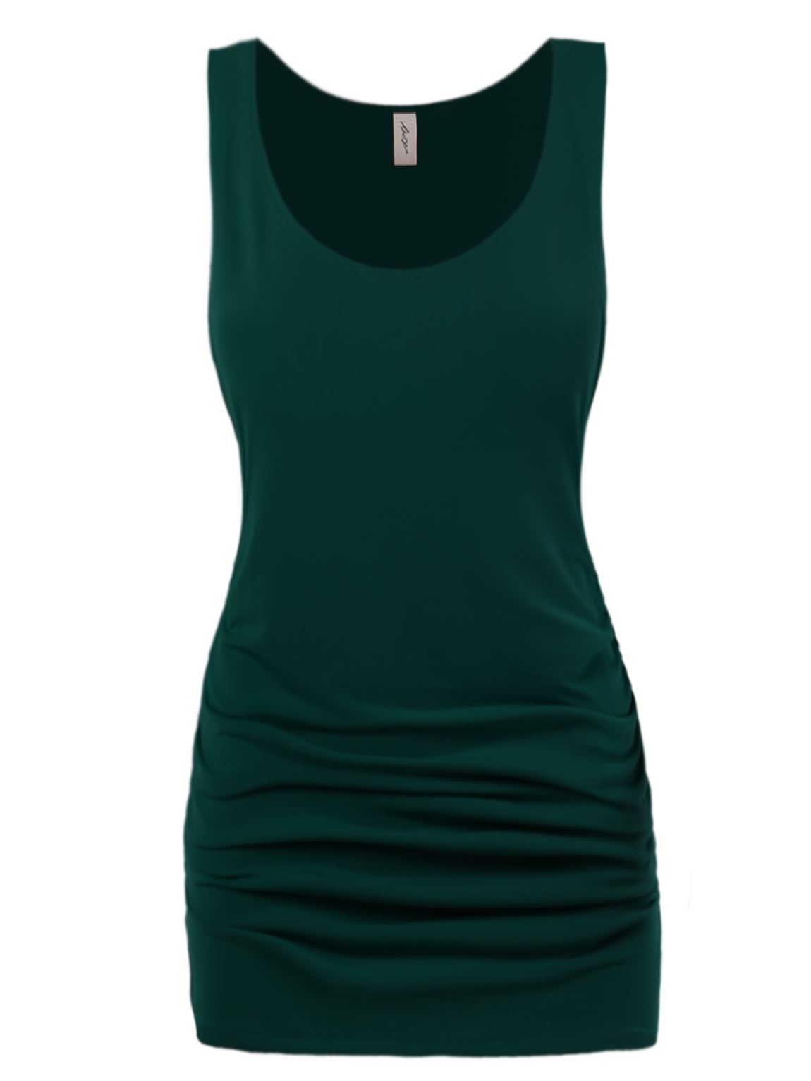 Top sin mangas de tela premium ajustada lateral fruncida - Imagen 117 de 204