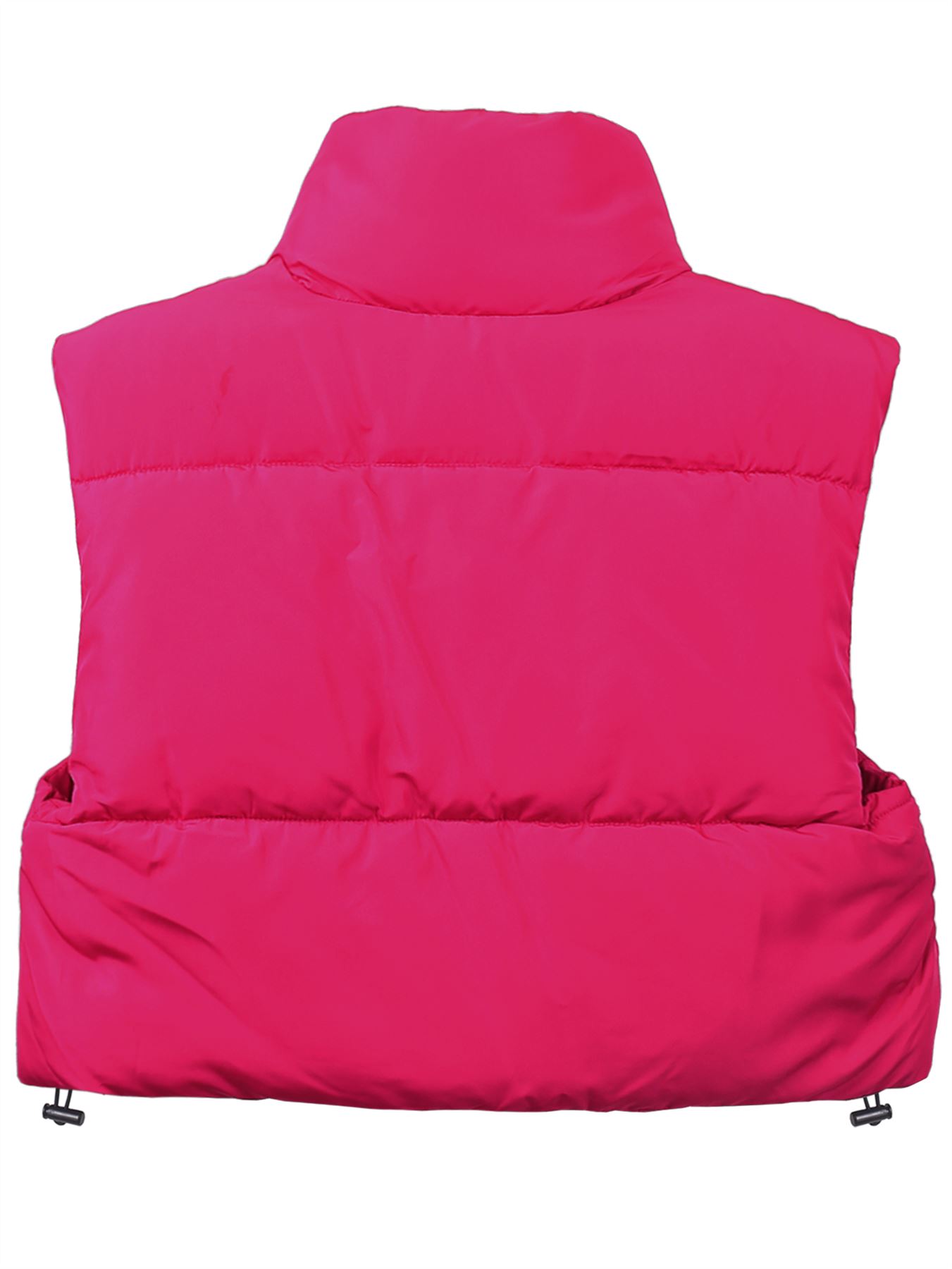 Crop Lightweight Sleeveless Warm Padded Outerwear Puffer Vest - Picture 19 of 41