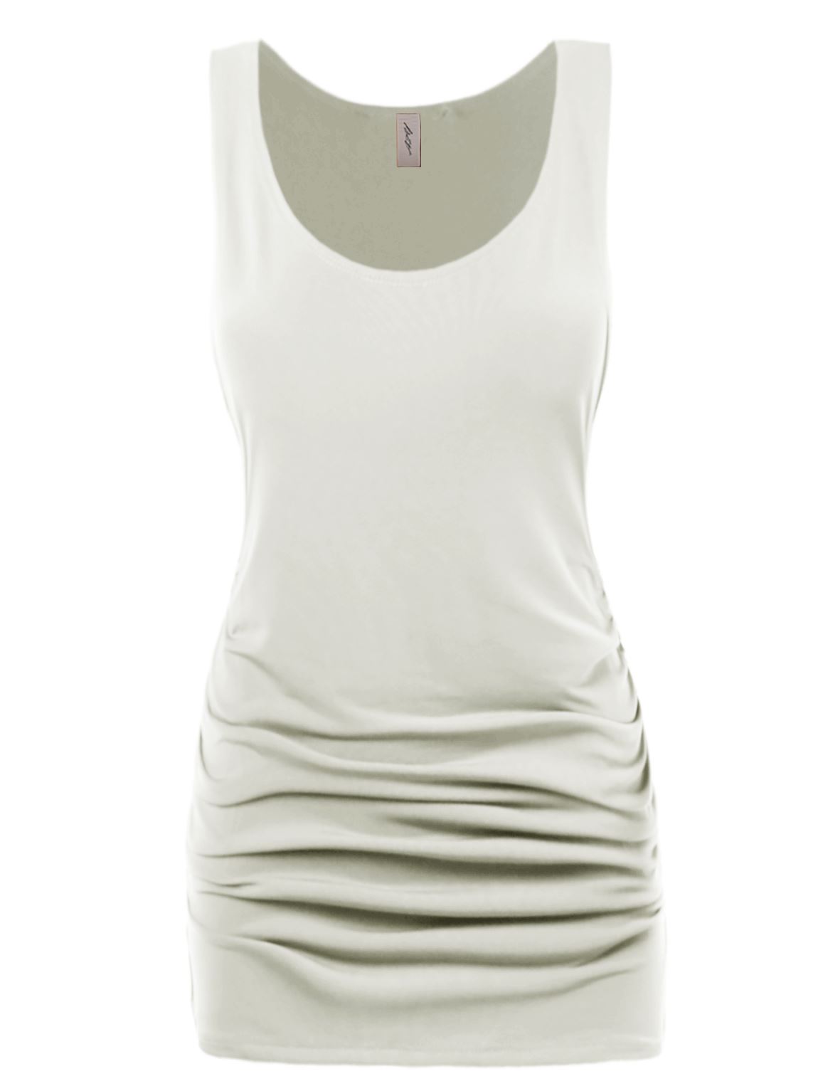Top sin mangas de tela premium ajustada lateral fruncida - Imagen 126 de 204
