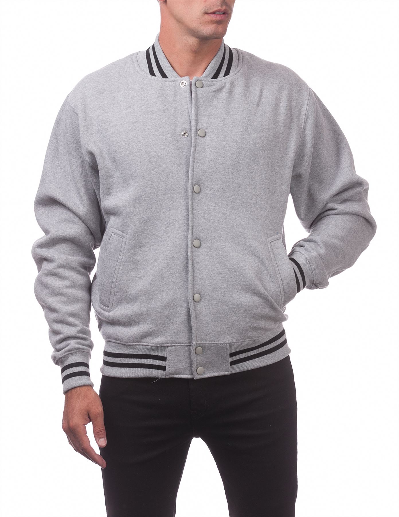 Men's Varsity Fleece Baseball Jacket - Picture 24 of 41