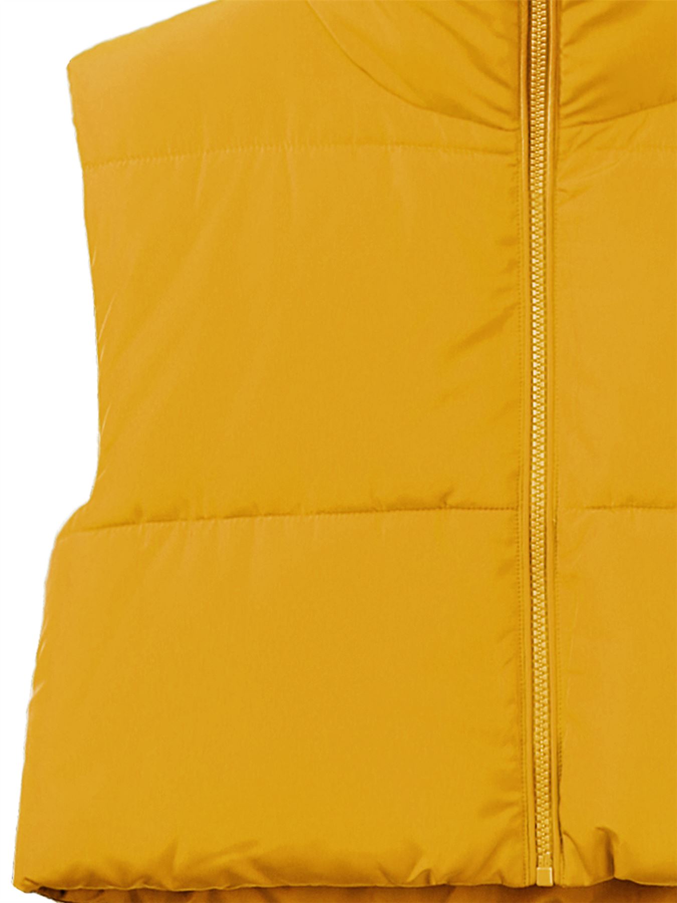 Crop Lightweight Sleeveless Warm Padded Outerwear Puffer Vest - Picture 25 of 41