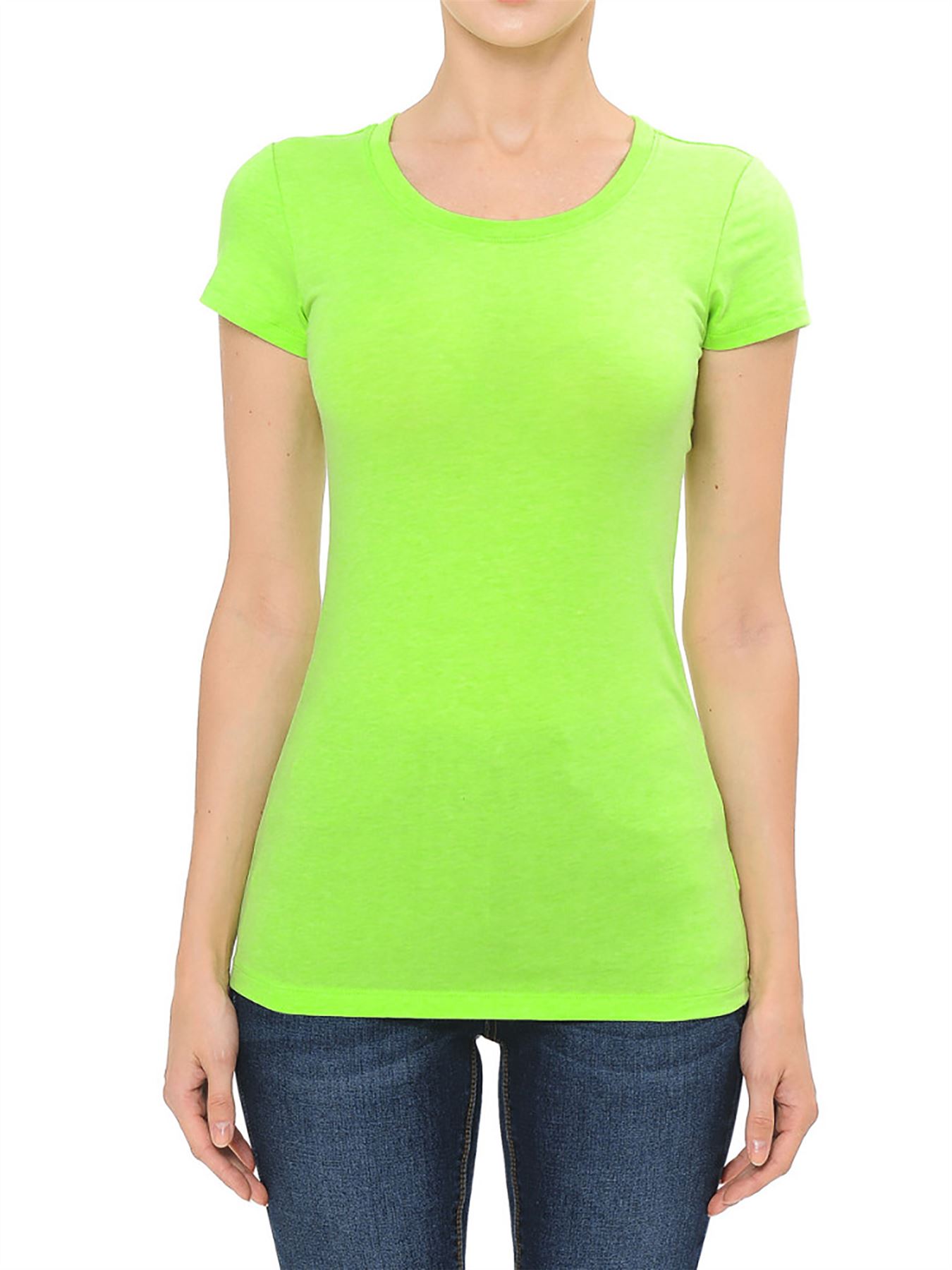 Crew Neck Short Sleeve Basic Top Shirts - Picture 18 of 21