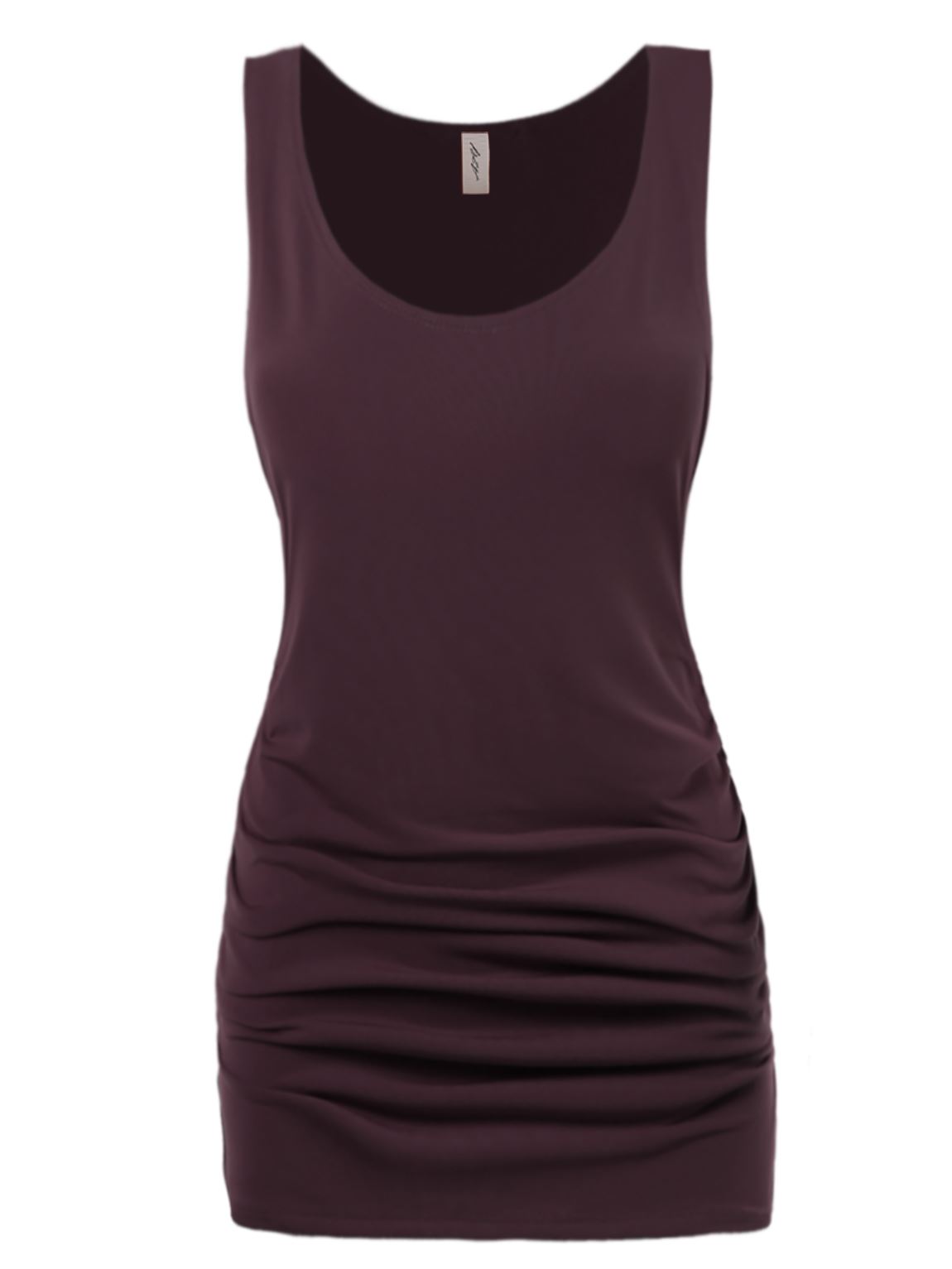 Top sin mangas de tela premium ajustada lateral fruncida - Imagen 97 de 204