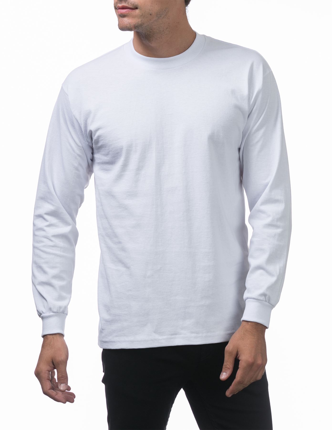 Pro Club Heavyweight Cotton Long Sleeve Crew Neck T-shirt - Picture 11 of 90