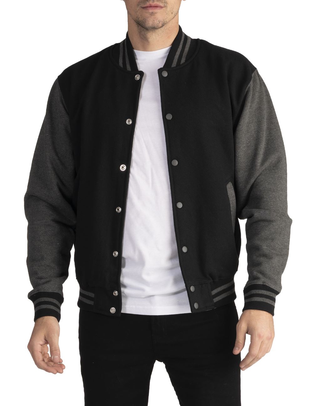 Men's Varsity Fleece Baseball Jacket - Picture 7 of 41
