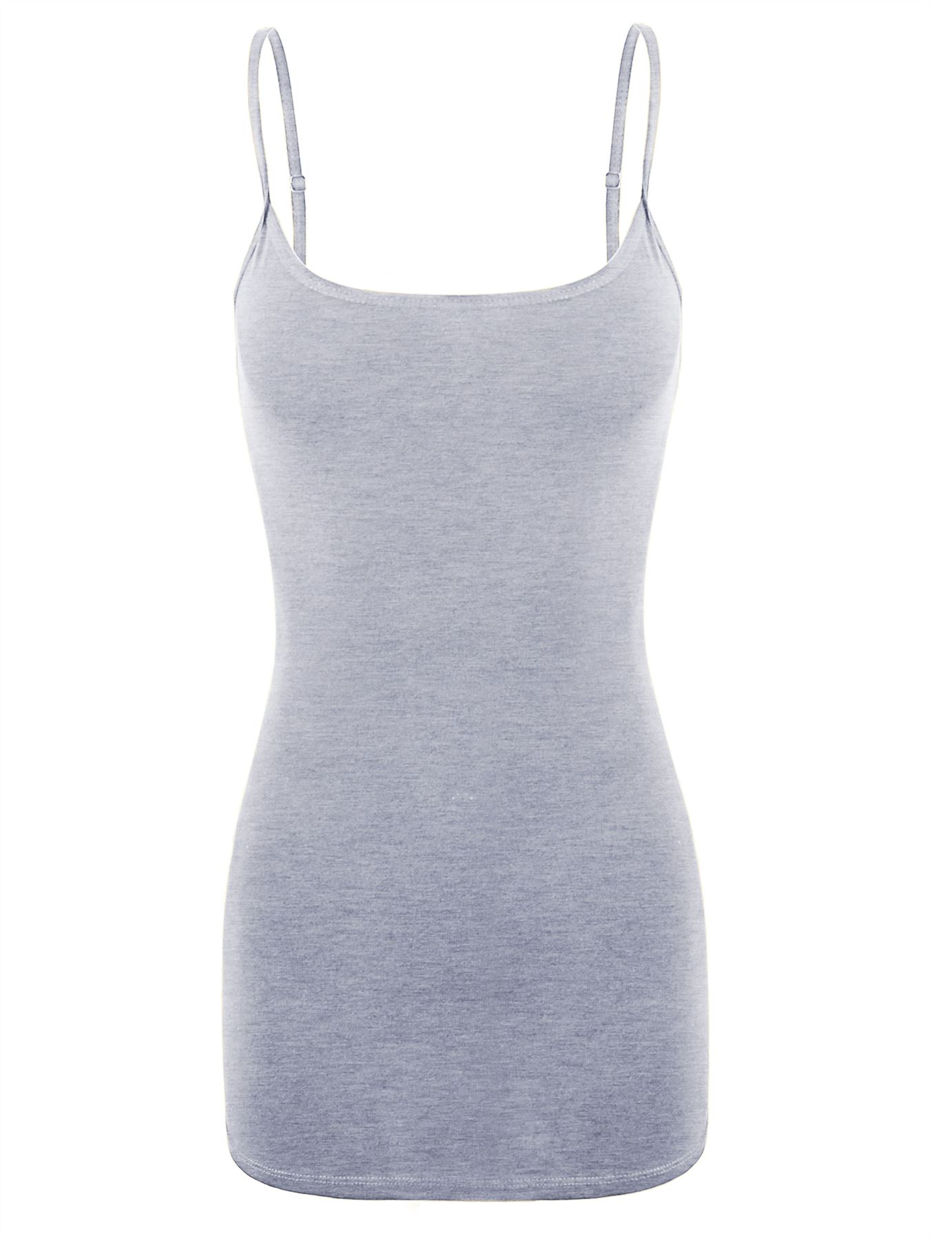 Basic Long Line Adjustable Spaghetti Strap Cami Tank Tops - Picture 42 of 150