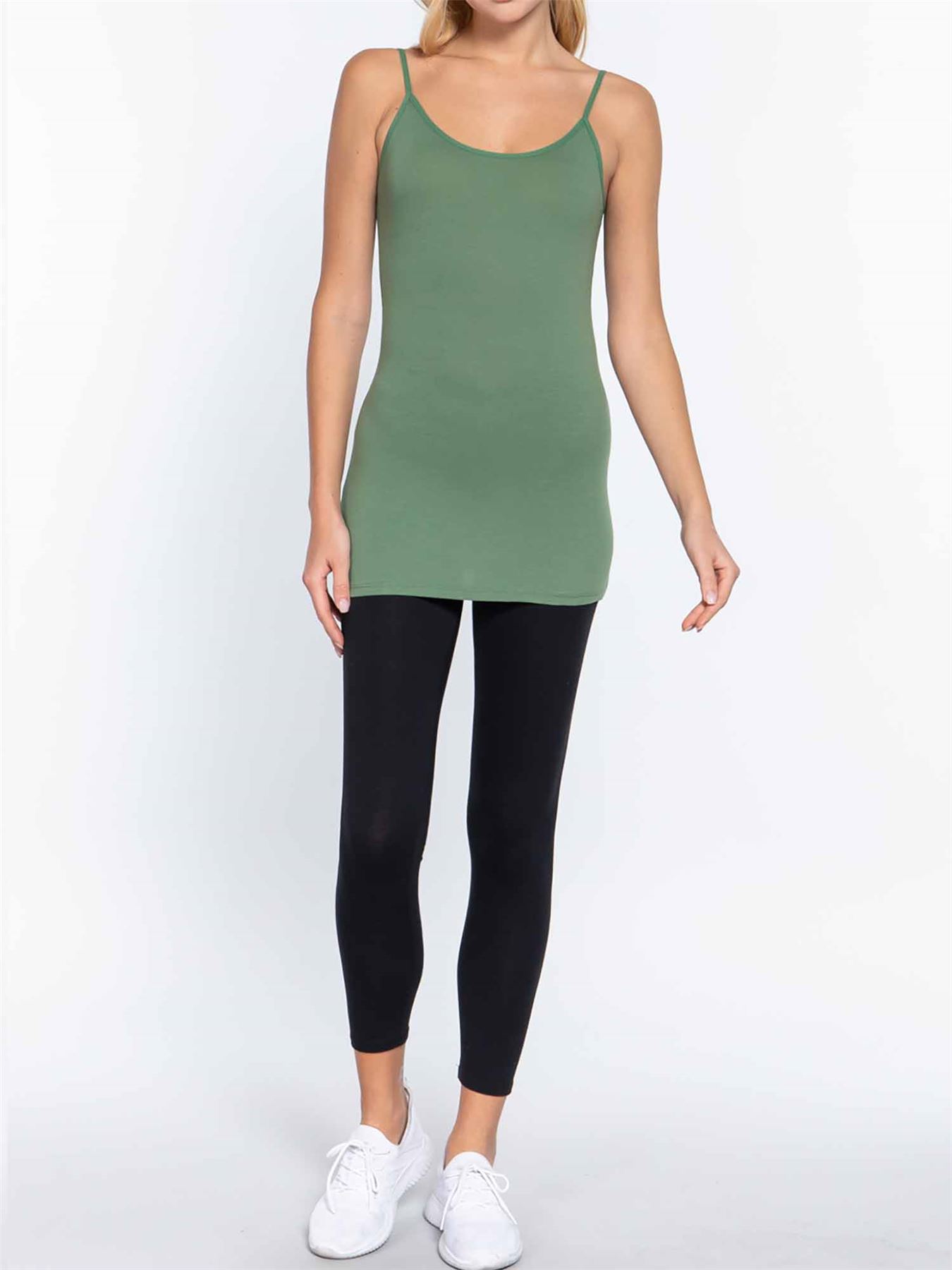 Basic Long Line Adjustable Spaghetti Strap Cami Tank Tops - Picture 53 of 150