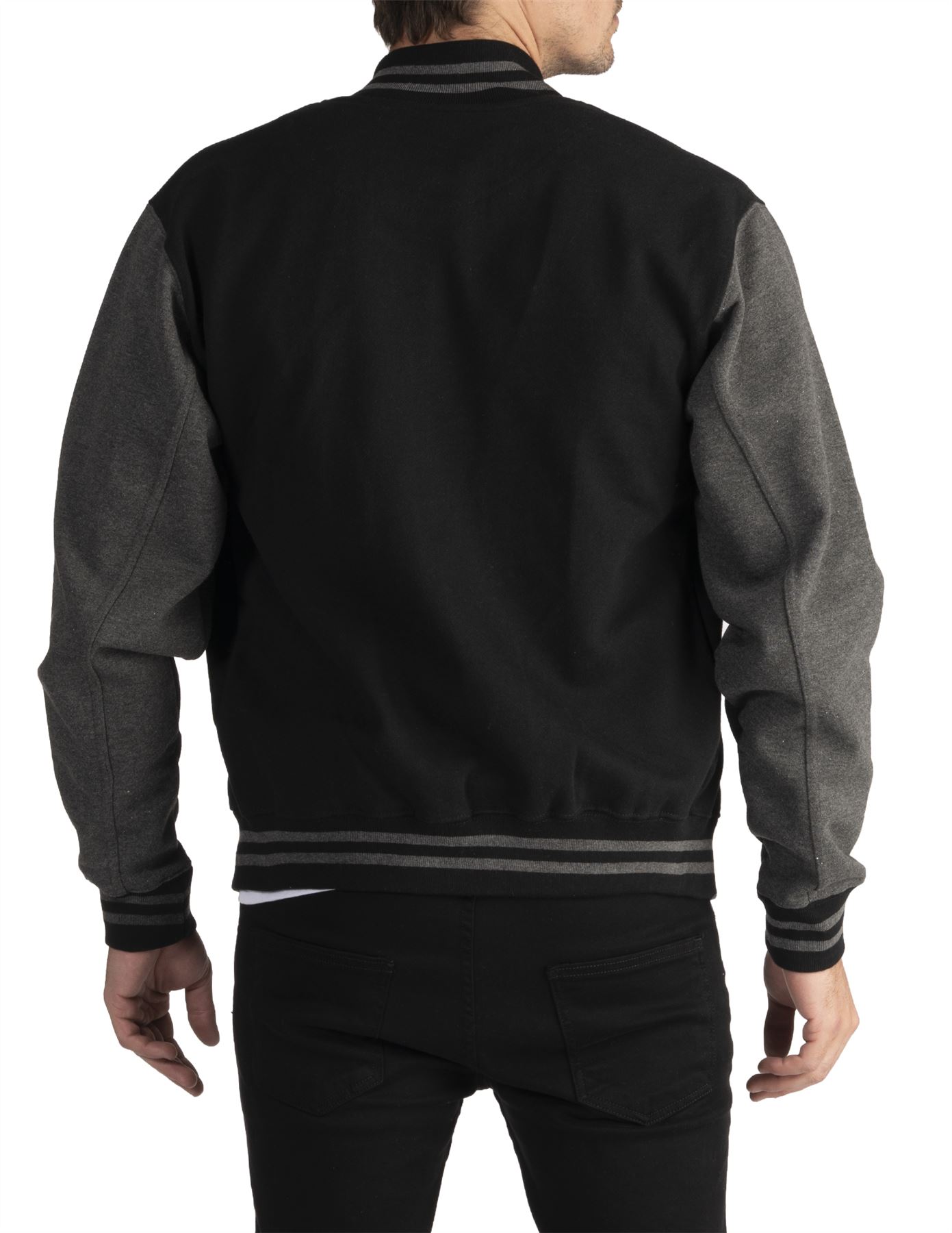 Men's Varsity Fleece Baseball Jacket - Picture 8 of 41