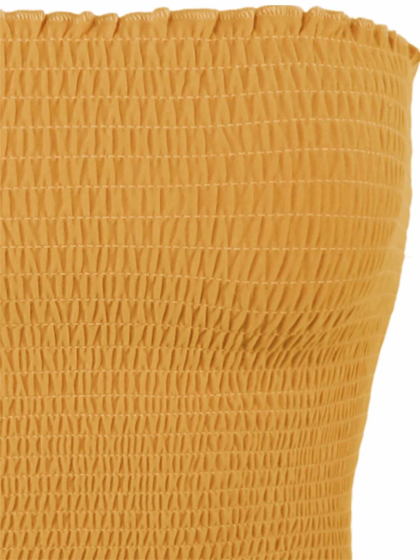 Sexy Fitted Strapless Cotton Smocked Tube Crop Tops - Picture 58 of 116