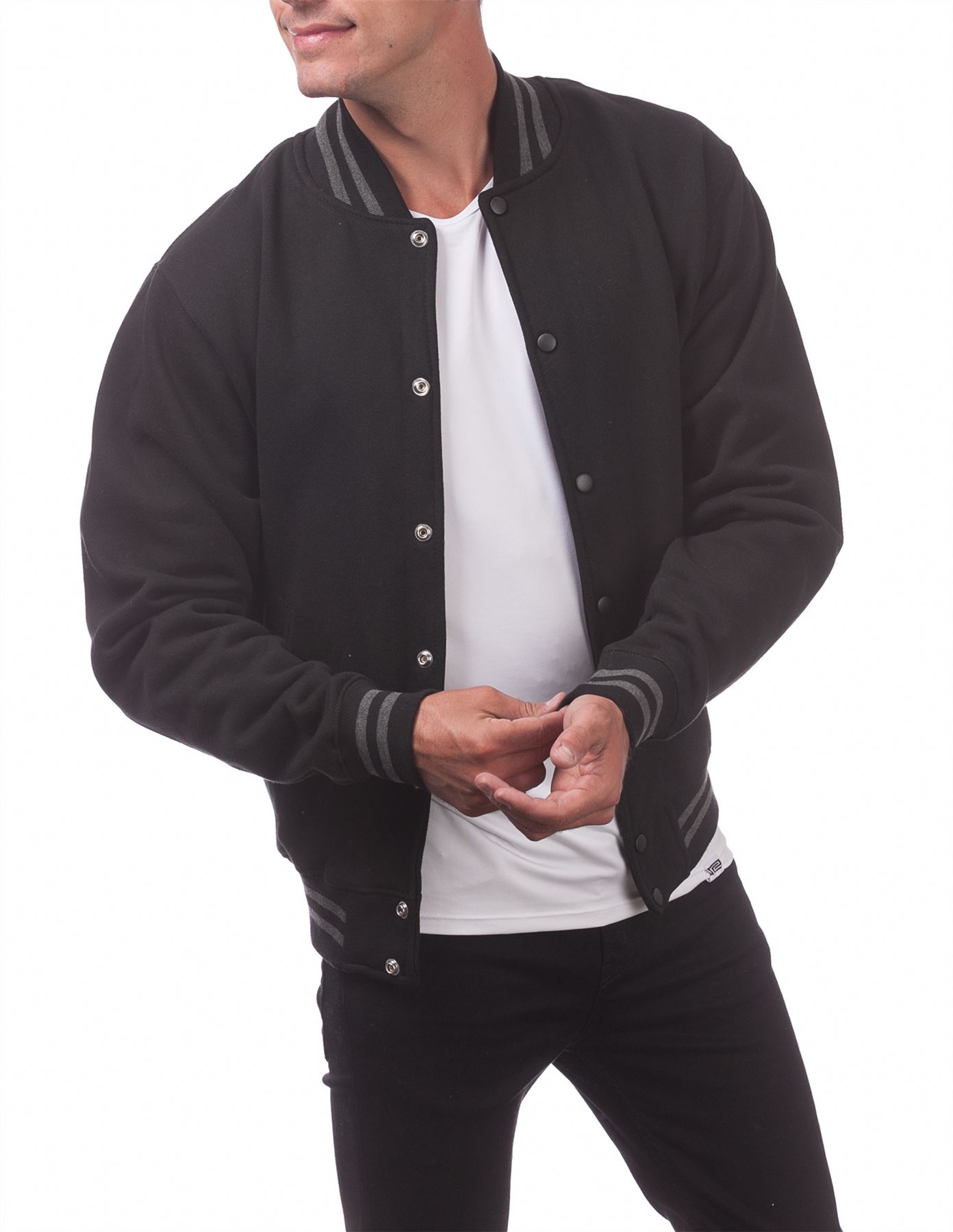 Men's Varsity Fleece Baseball Jacket - Picture 6 of 41