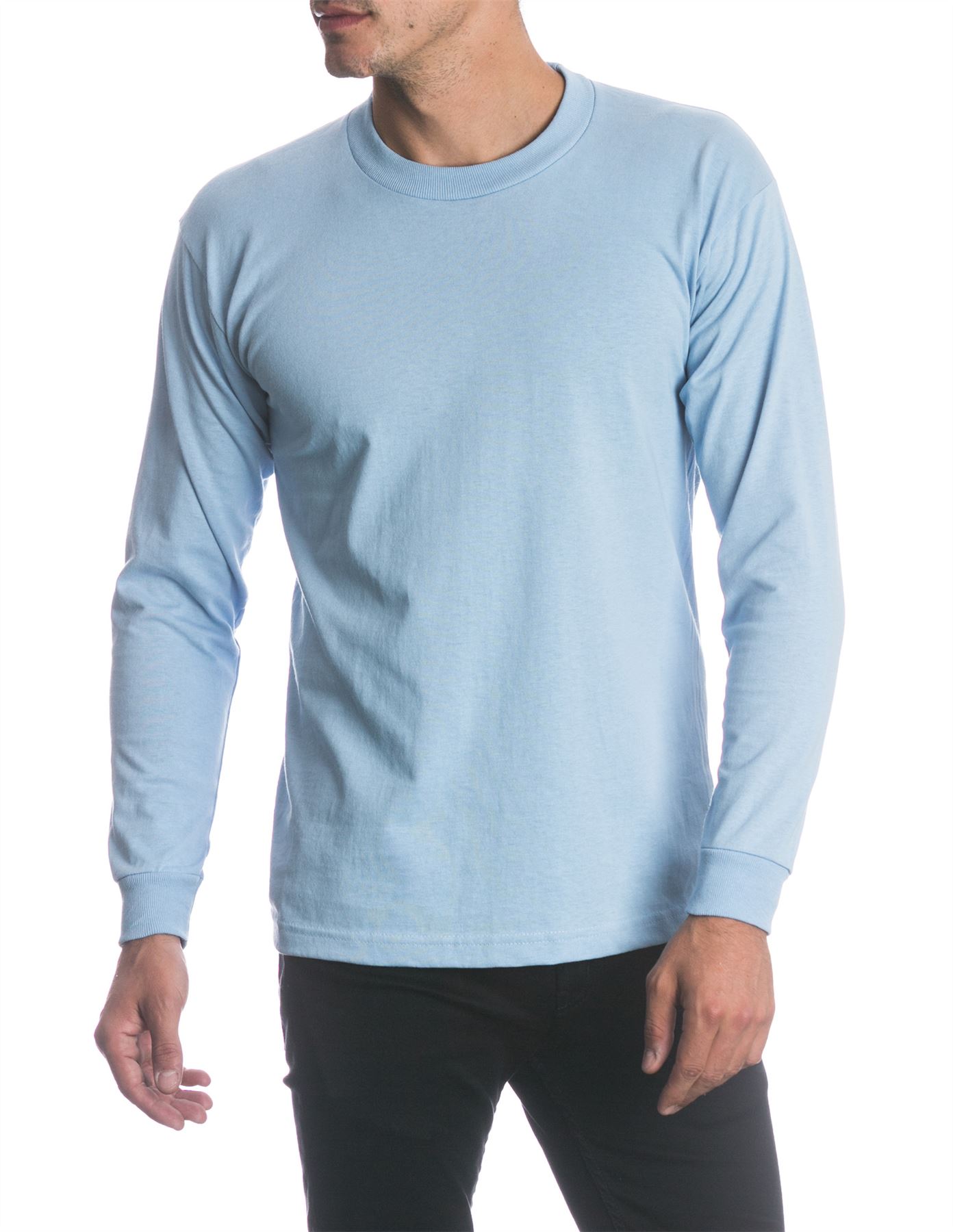 Pro Club Heavyweight Cotton Long Sleeve Crew Neck T-shirt - Picture 88 of 90