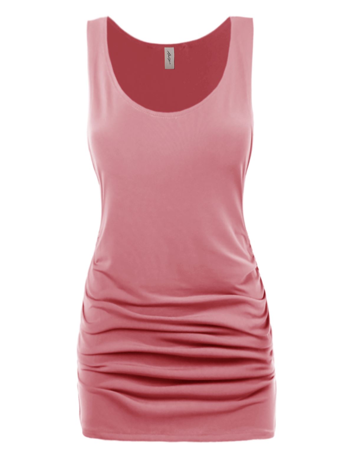 Top sin mangas de tela premium ajustada lateral fruncida - Imagen 158 de 204