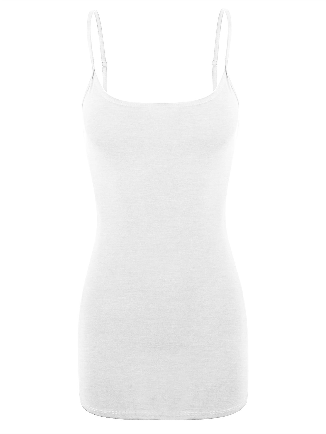 Basic Long Line Adjustable Spaghetti Strap Cami Tank Tops - Picture 74 of 150