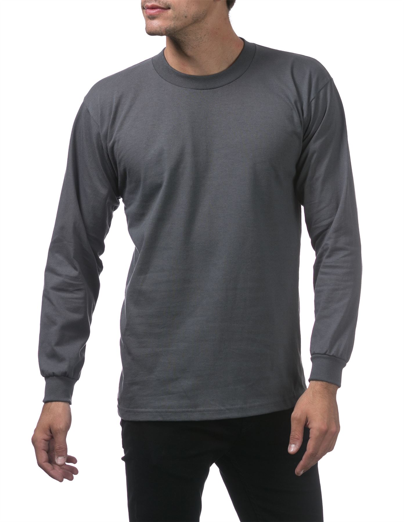 Pro Club Heavyweight Cotton Long Sleeve Crew Neck T-shirt - Picture 23 of 90