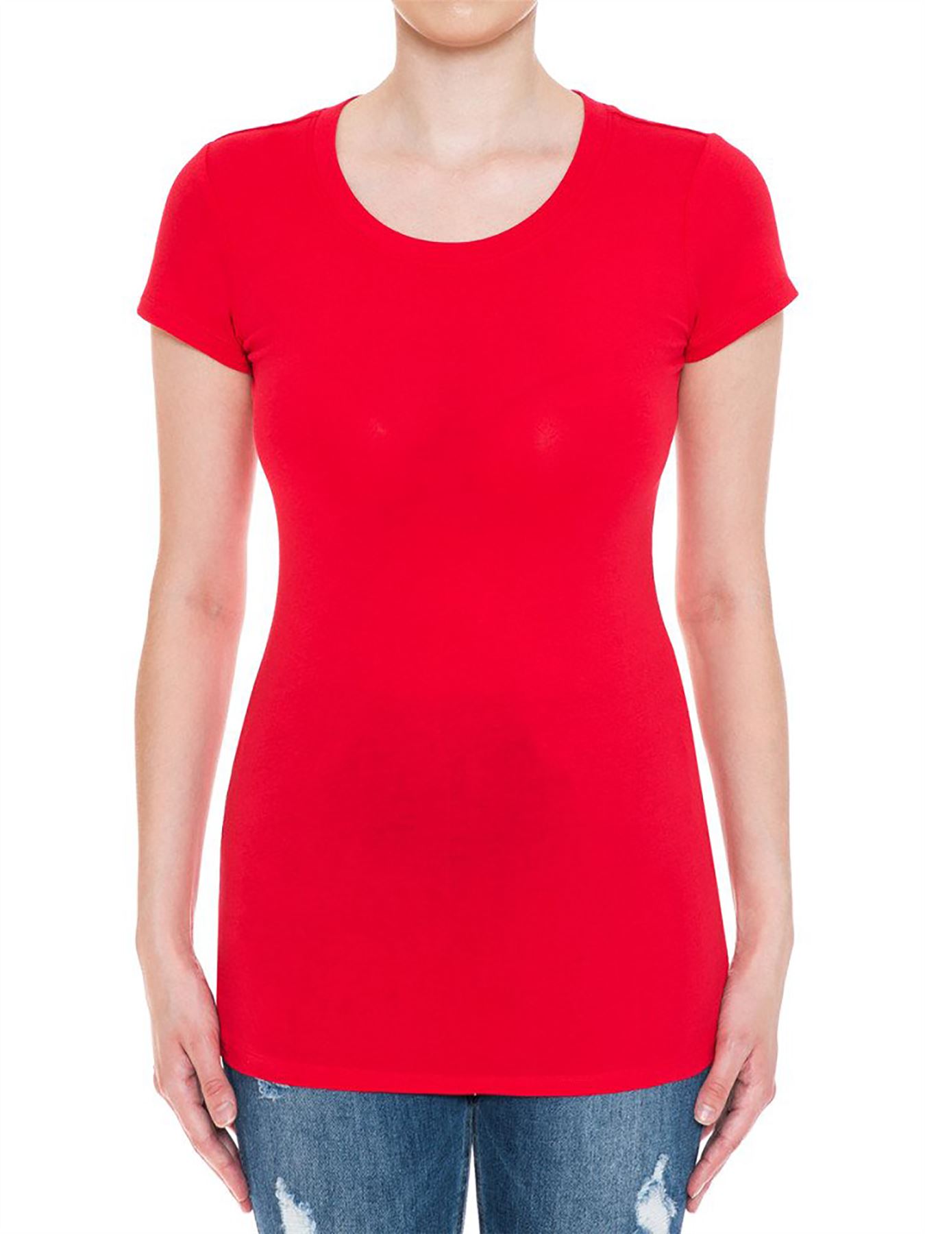 Crew Neck Short Sleeve Basic Top Shirts - Picture 4 of 21
