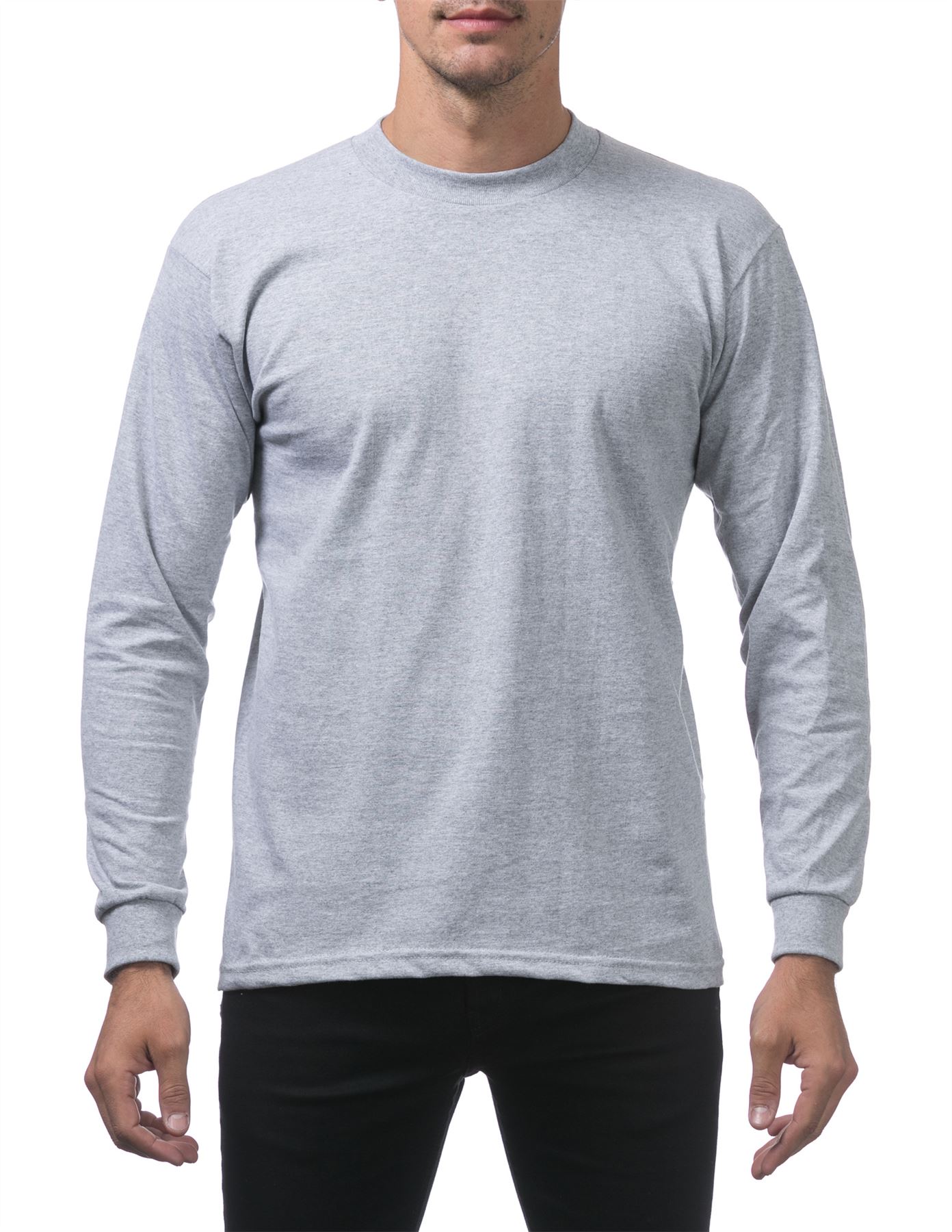 Pro Club Heavyweight Cotton Long Sleeve Crew Neck T-shirt - Picture 26 of 90