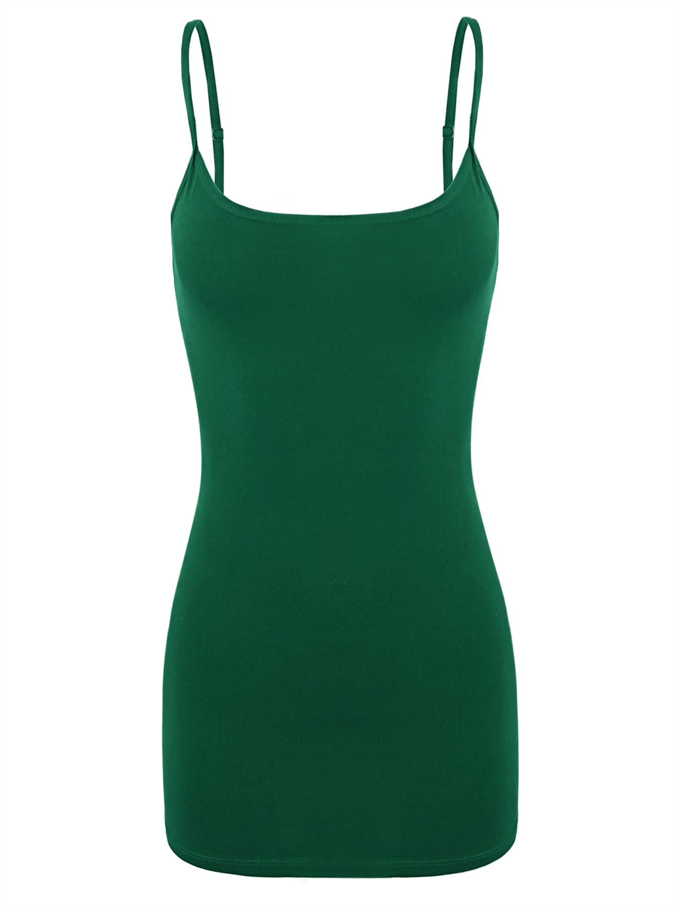 Basic Long Line Adjustable Spaghetti Strap Cami Tank Tops - Picture 90 of 150