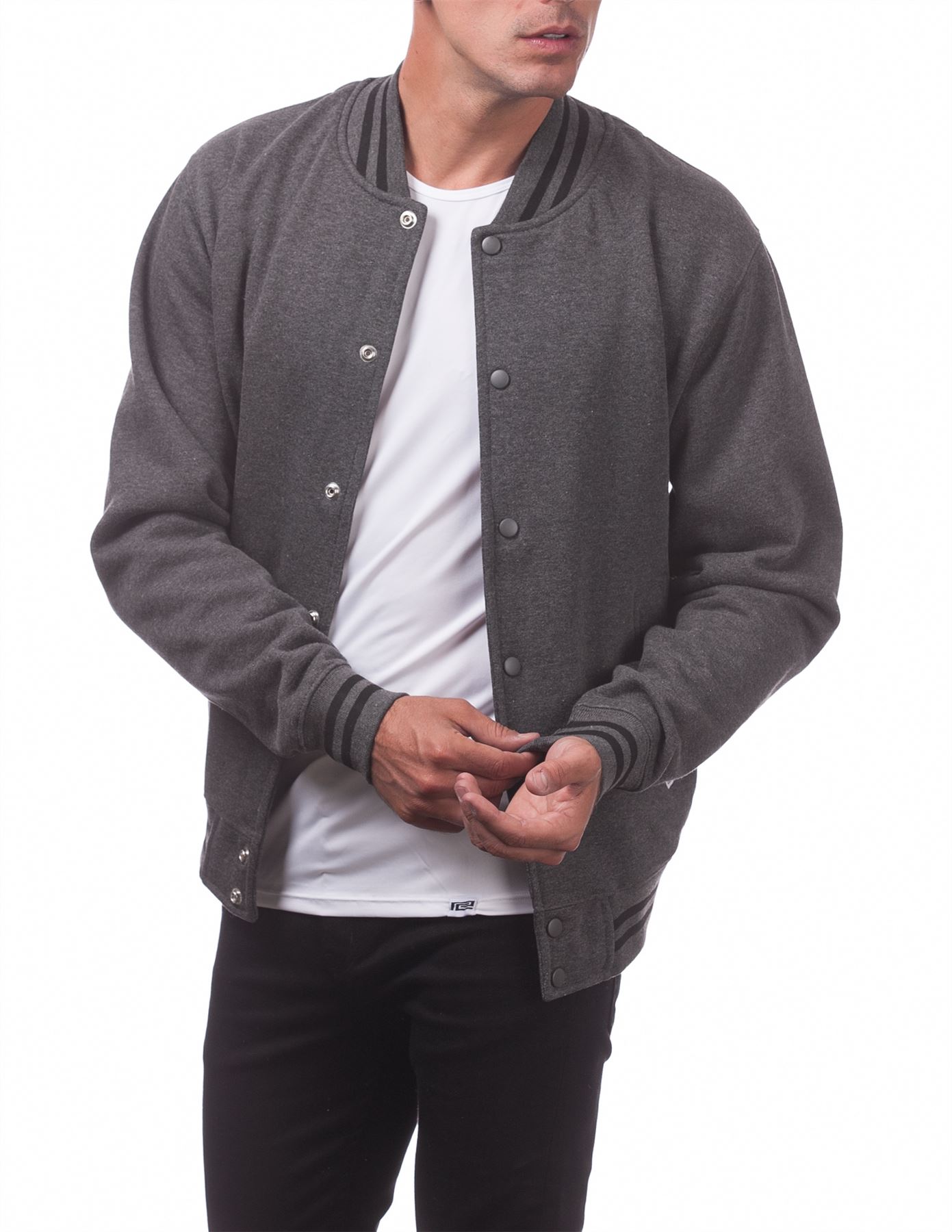 Men's Varsity Fleece Baseball Jacket - Picture 20 of 41