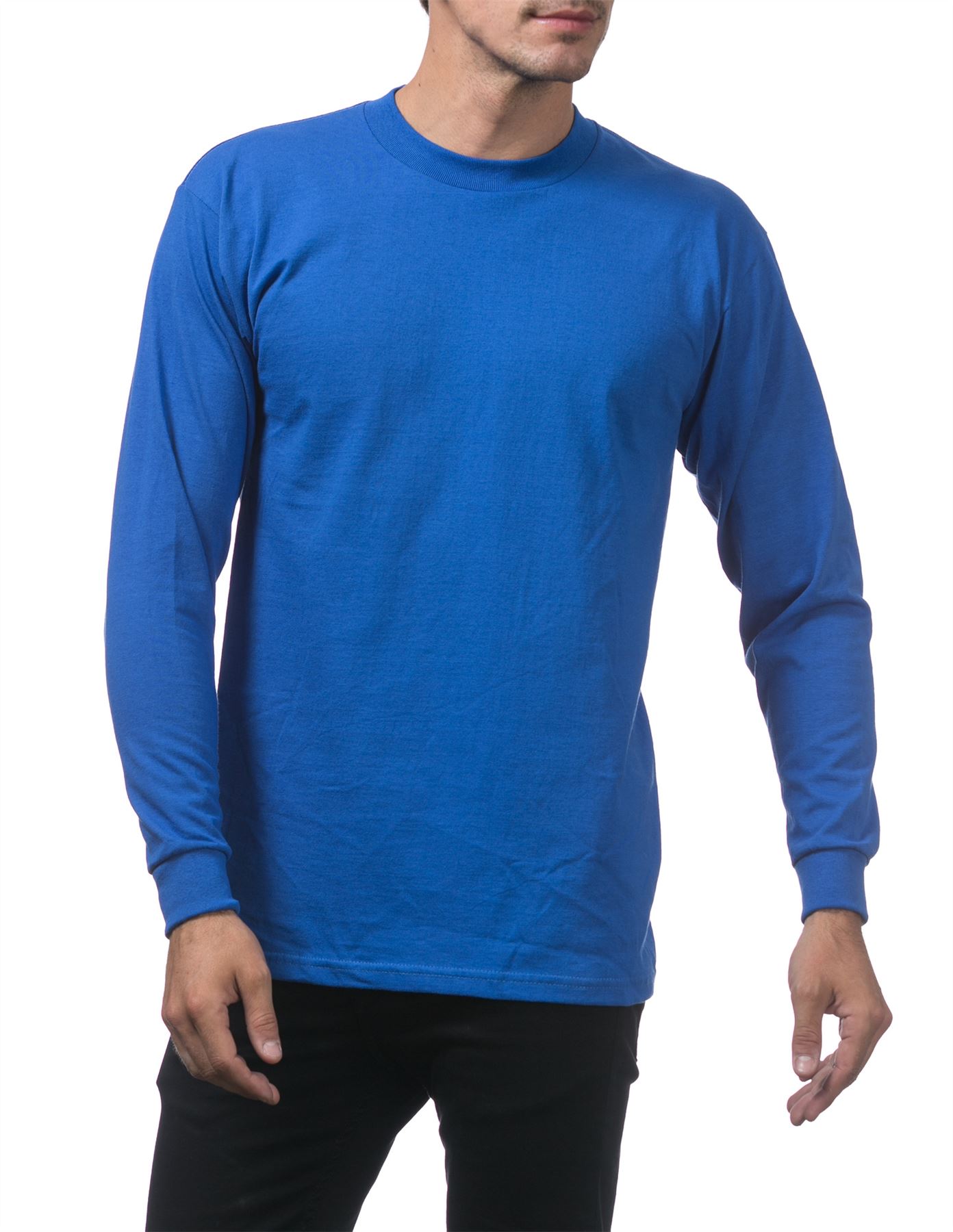 Pro Club Heavyweight Cotton Long Sleeve Crew Neck T-shirt - Picture 83 of 90