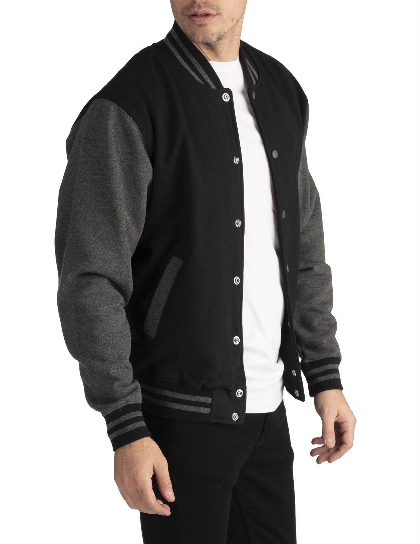 Men's Varsity Fleece Baseball Jacket - Picture 10 of 41