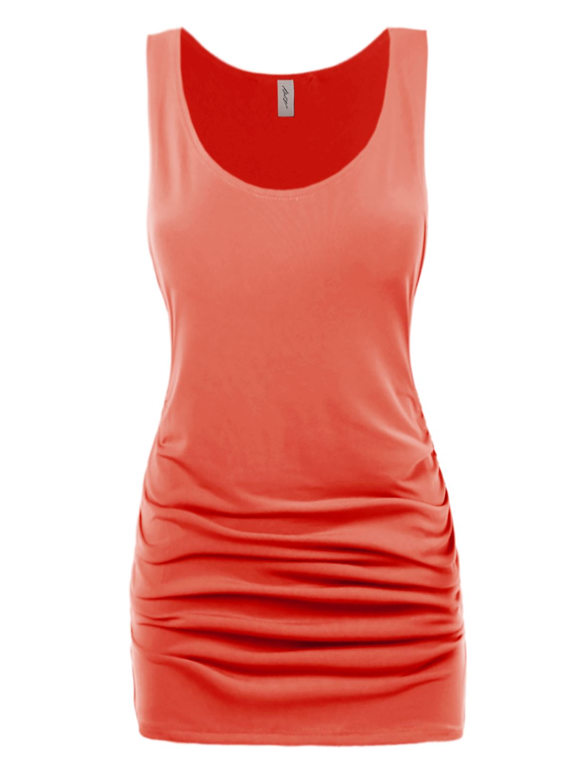 Top sin mangas de tela premium ajustada lateral fruncida - Imagen 73 de 204