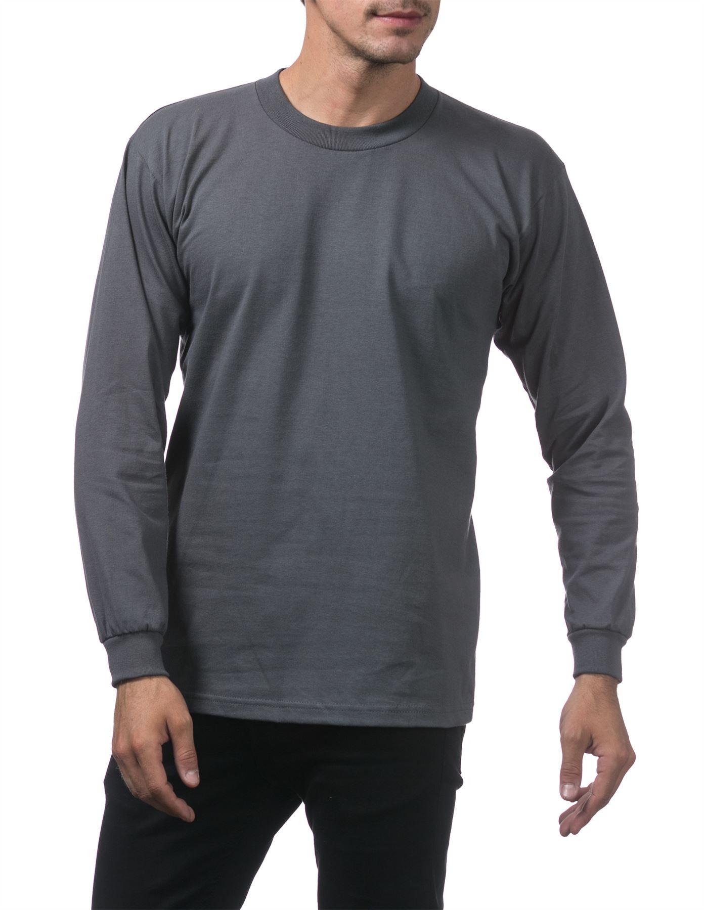 Pro Club Heavyweight Cotton Long Sleeve Crew Neck T-shirt - Picture 24 of 90