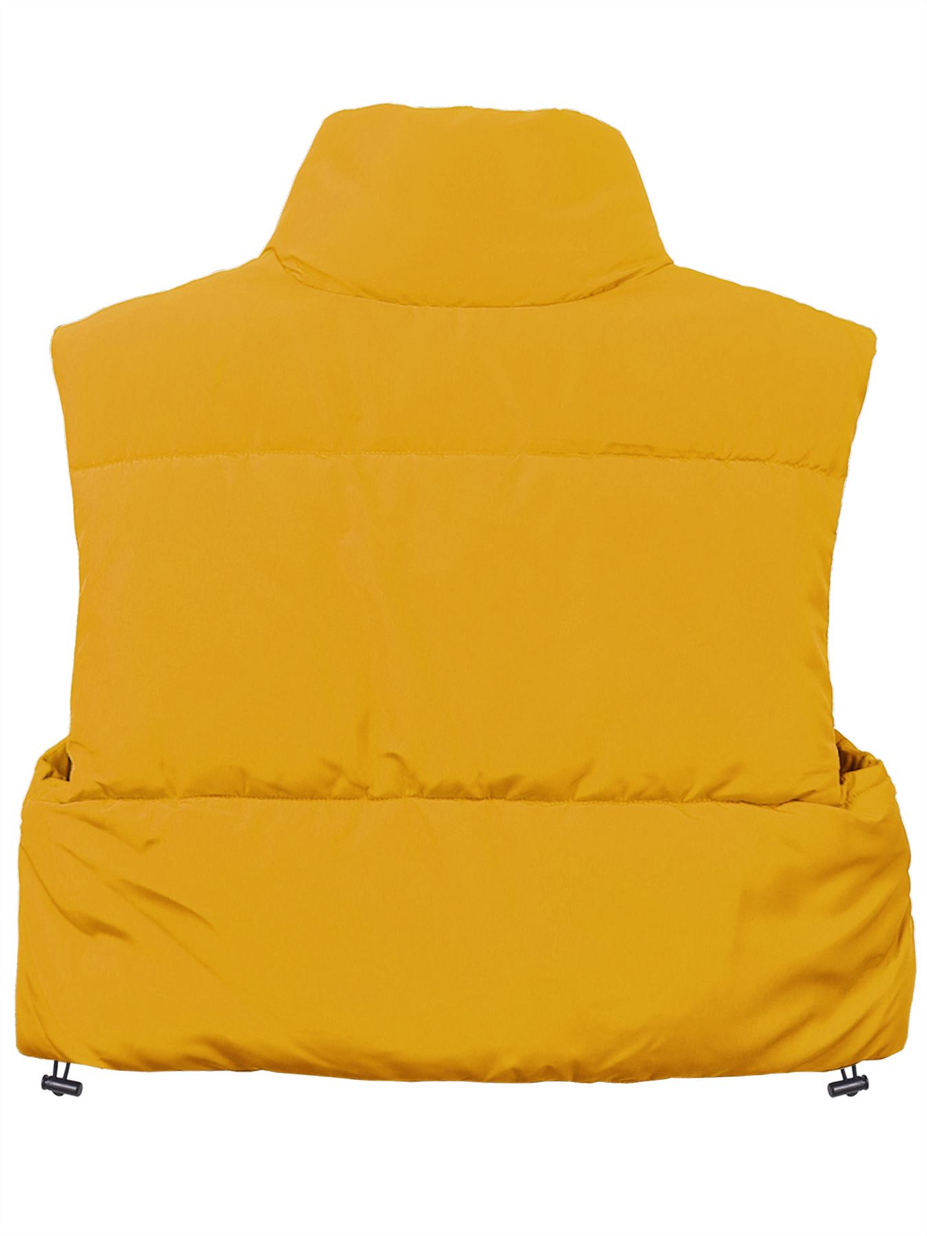 Crop Lightweight Sleeveless Warm Padded Outerwear Puffer Vest - Picture 23 of 41
