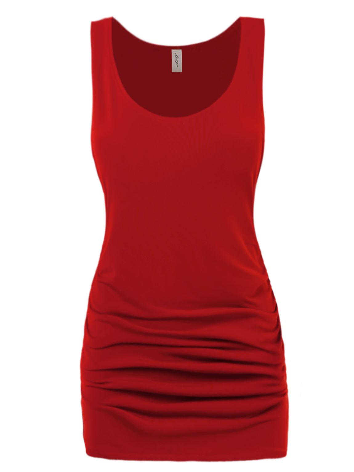 Top sin mangas de tela premium ajustada lateral fruncida - Imagen 194 de 204