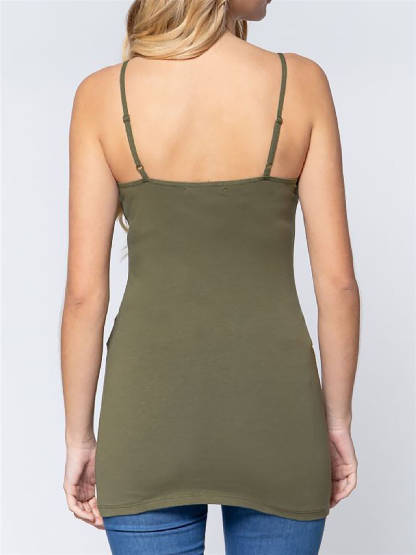 Basic Long Line Adjustable Spaghetti Strap Cami Tank Tops - Picture 84 of 150