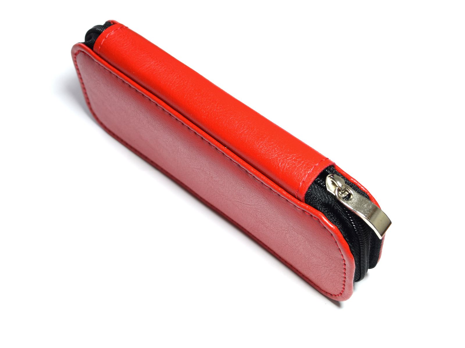 New Real Genuine Leather Zipped Pencil Case Pen Holder eBay