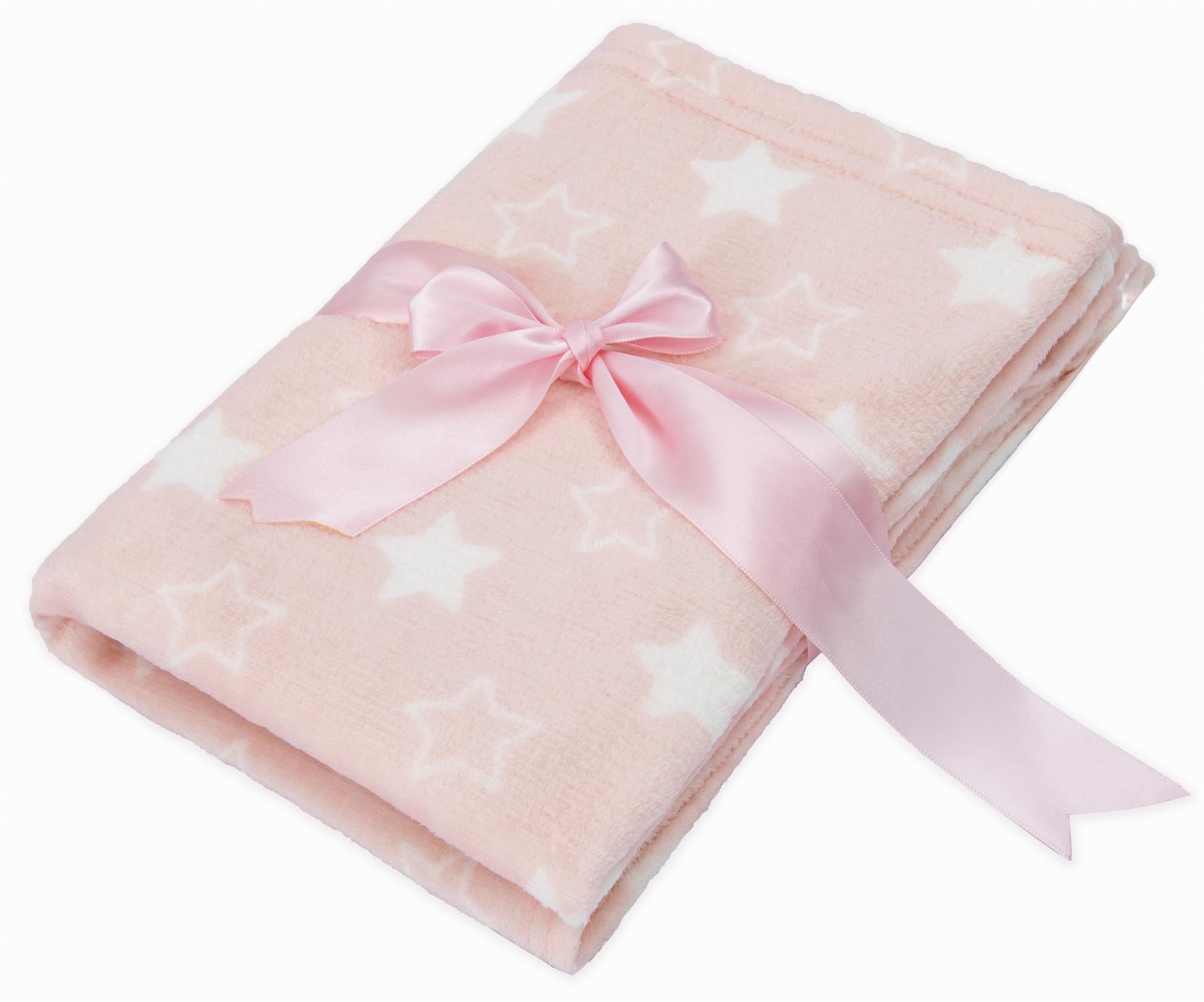 Soft Fleece Baby Blanket 60x90cm Plush Flannel Moses Basket Pram Girl Boy Stars - Picture 17 of 41