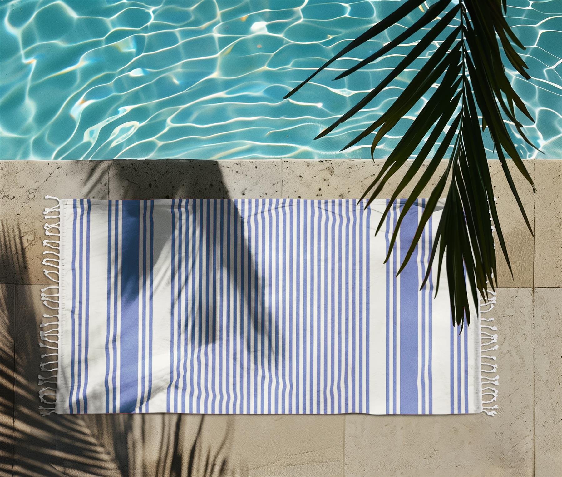 Large Hammam Beach Towel Striped Turkish Style Fouta Peshtemal Cotton Rich - Picture 15 of 37