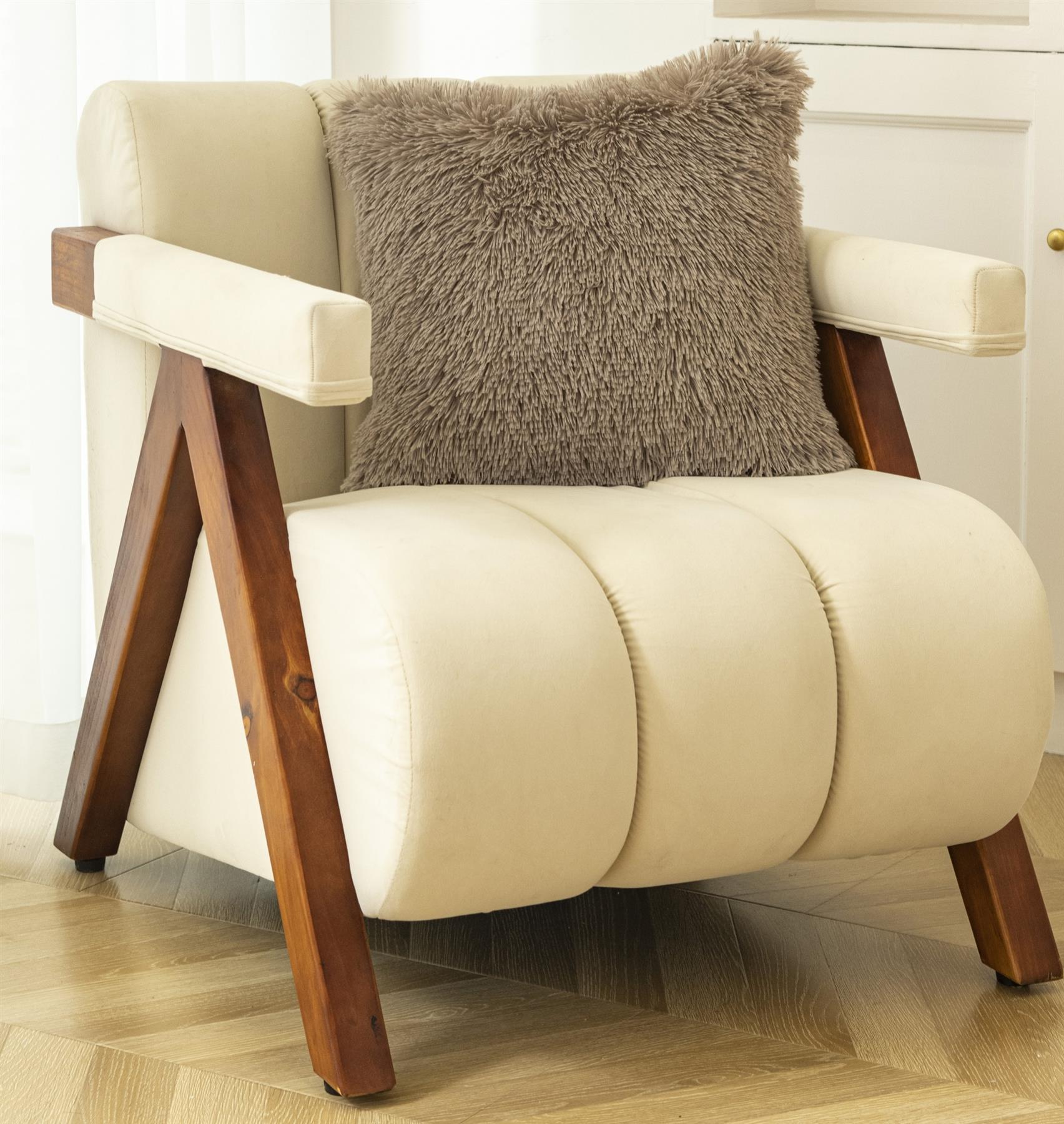 Luxury Long Pile Cushion Cover Super Soft and Cuddly Faux Fur Shaggy 43x43cm - Picture 25 of 53