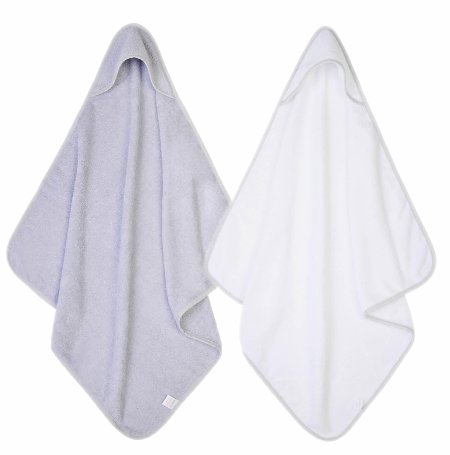 2 x Hooded Baby Towel 100% Cotton Bath Cuddly Wrap Soft - Picture 10 of 27